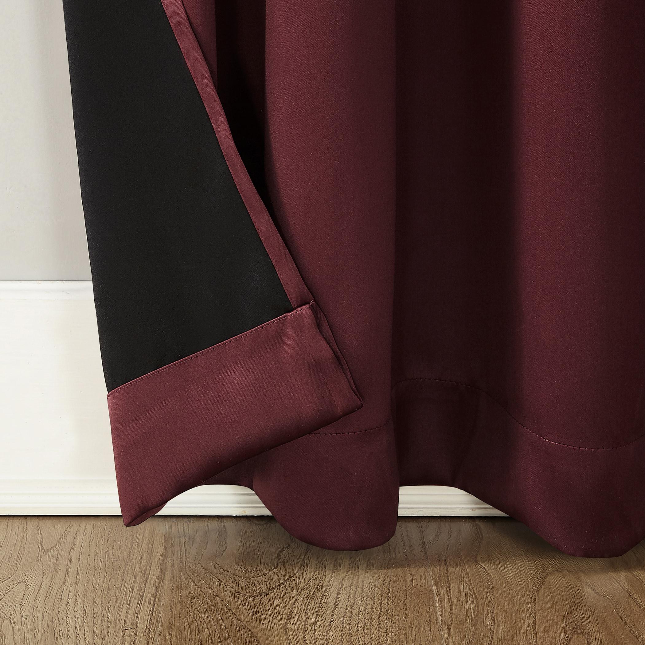 52"x95" Sun Zero 100% Blackout Oslo Theater Grade Grommet Curtain Panel Red: Noise Reduction, Energy Efficient