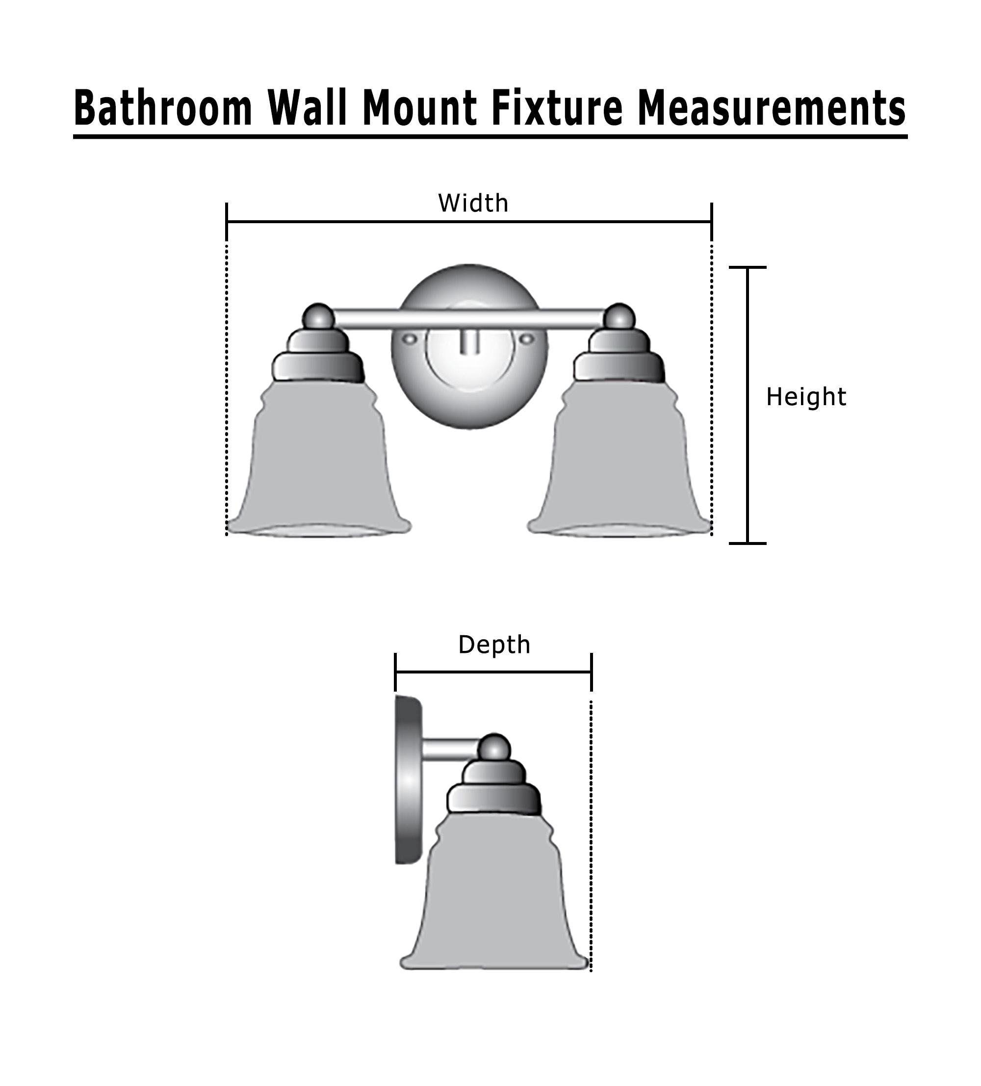 Satin Nickel 2-Light Bathroom Vanity Fixture with Frosted Glass Shades