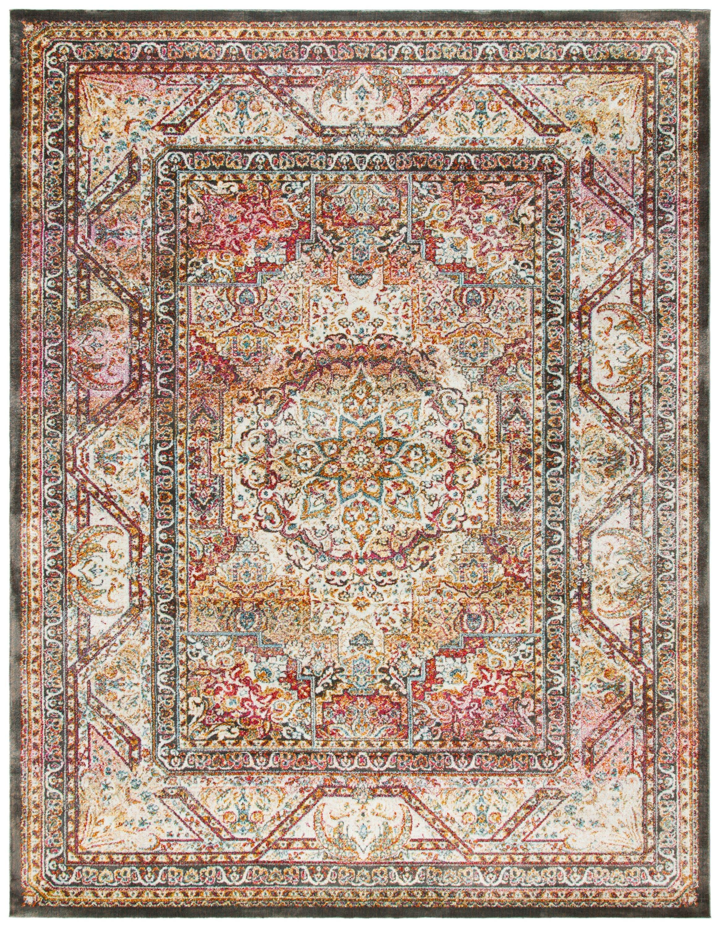 Luxor LUX322 Power Loomed Area Rug - Ivory/Fuchsia - 8'x10' - Safavieh.