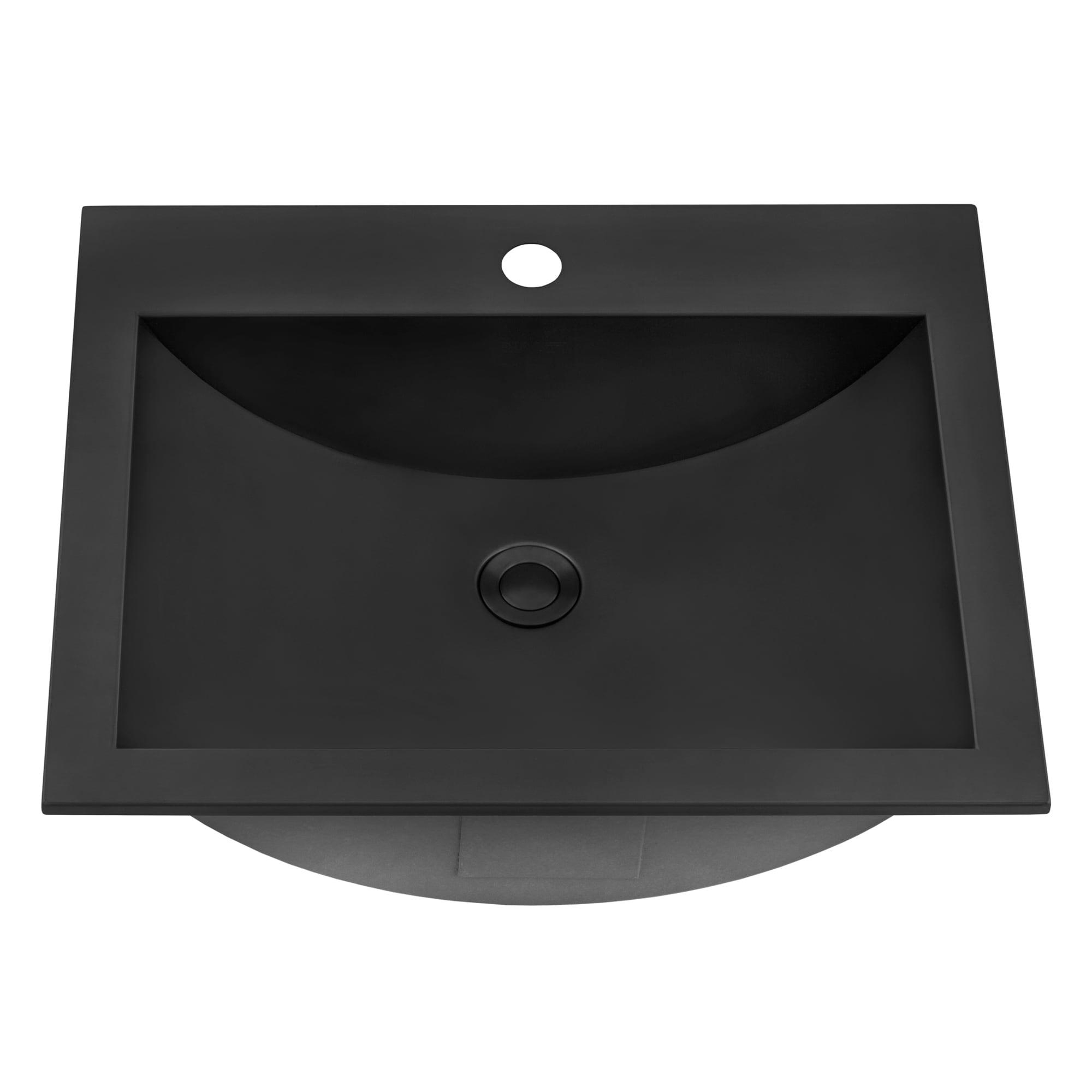Ruvati 21 x 17 inch Drop-in Topmount Bathroom Sink Stainless Steel