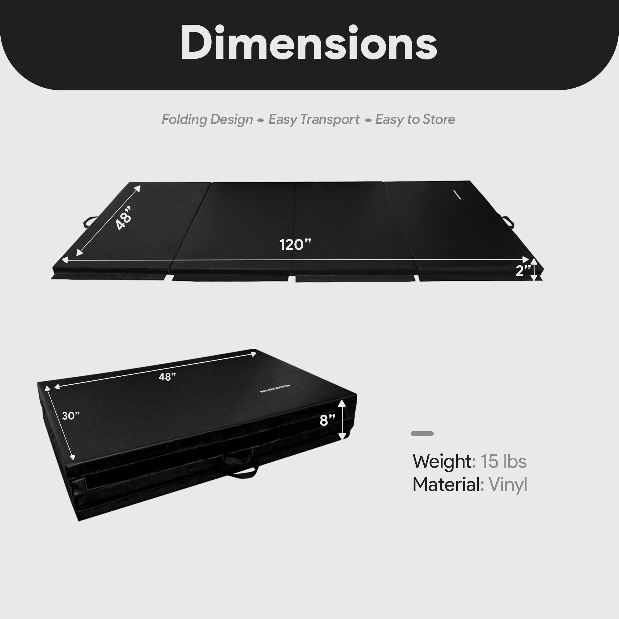 BalanceFrom Fitness BalanceFrom Fitness All Purpose Folding Gymnastics Gym Exercise Mat for Yoga, Aerobics, Pilates, and Martial Arts