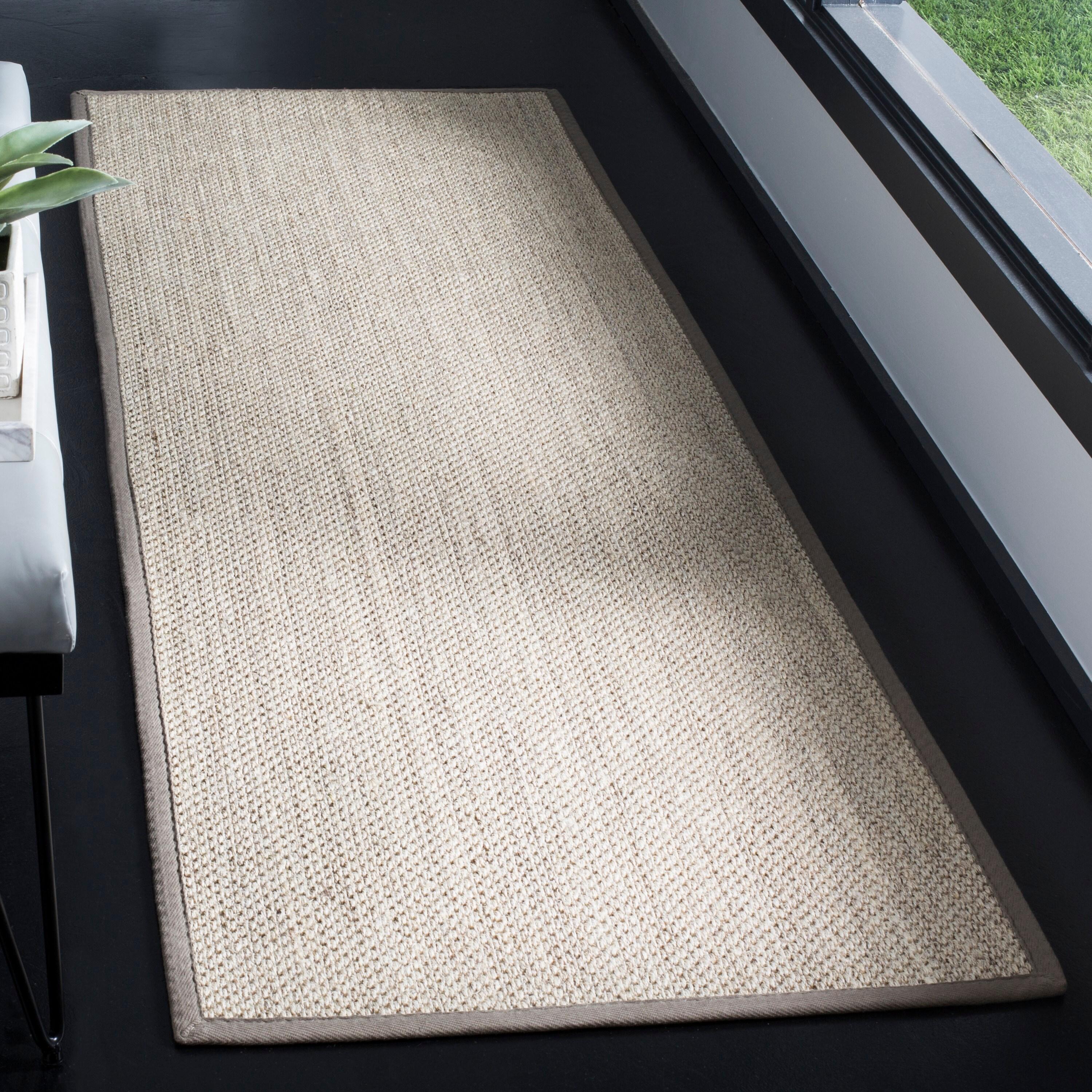 Natural Fiber NF143 Power Loomed Indoor Runner Rug - Marble/Khaki - 2'6"x8' - Safavieh.