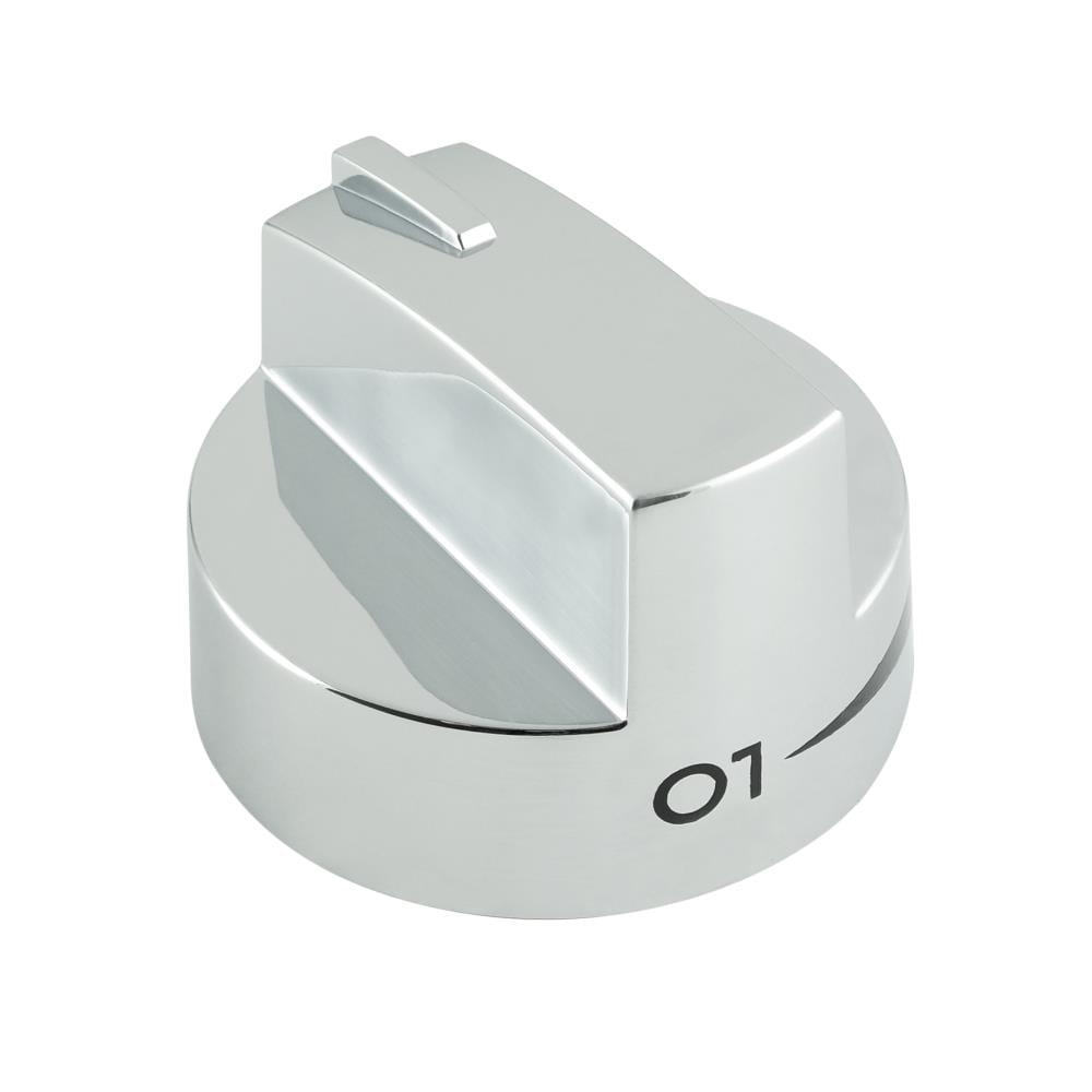 Silver Plastic Gas Grill Control Knobs, Set of Two