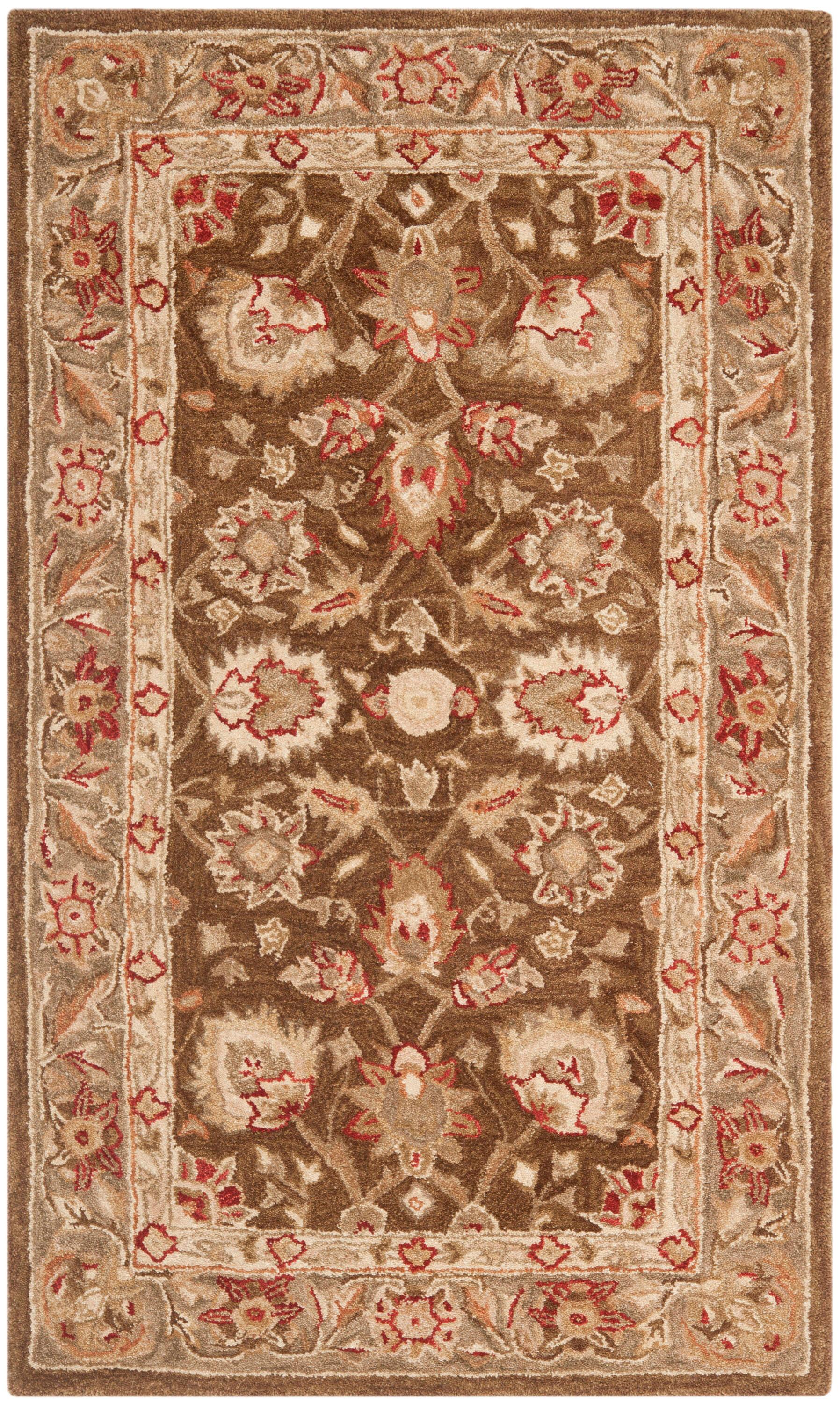 Anatolia AN512 Hand Tufted Indoor Accent Rug - Brown/Green - 3'x5' - Safavieh
