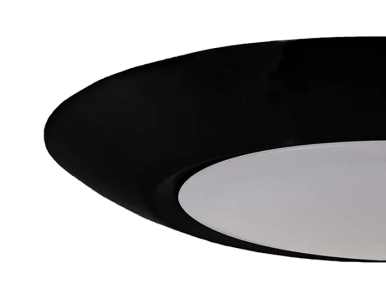 Sleek Polished Nickel 7'' LED Flushmount with Dimmable White Bowl Shade