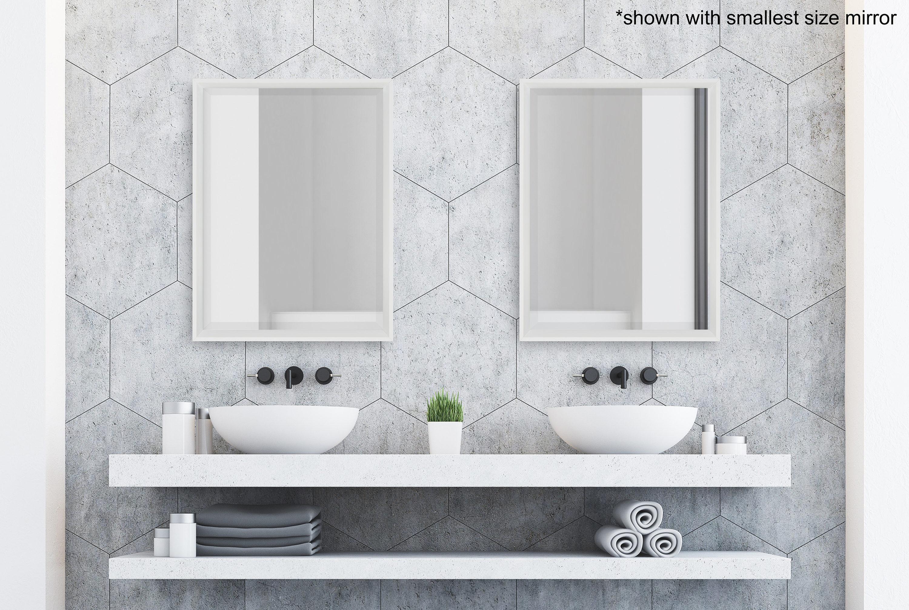 24" x 30" Calter Framed Wall Mirror White - Kate and Laurel