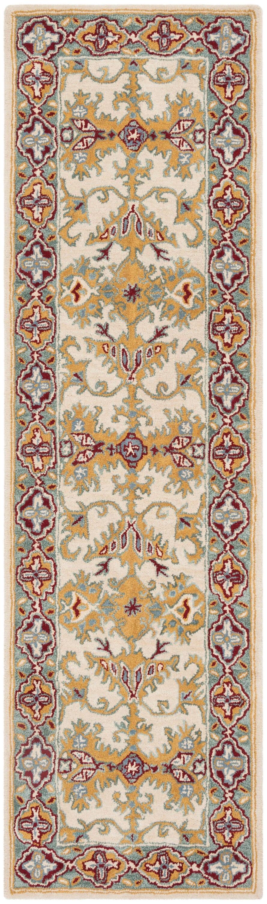 Heritage HG739 Hand Tufted Runner Rug - Ivory/Blue - 2'3"x8' - Safavieh.