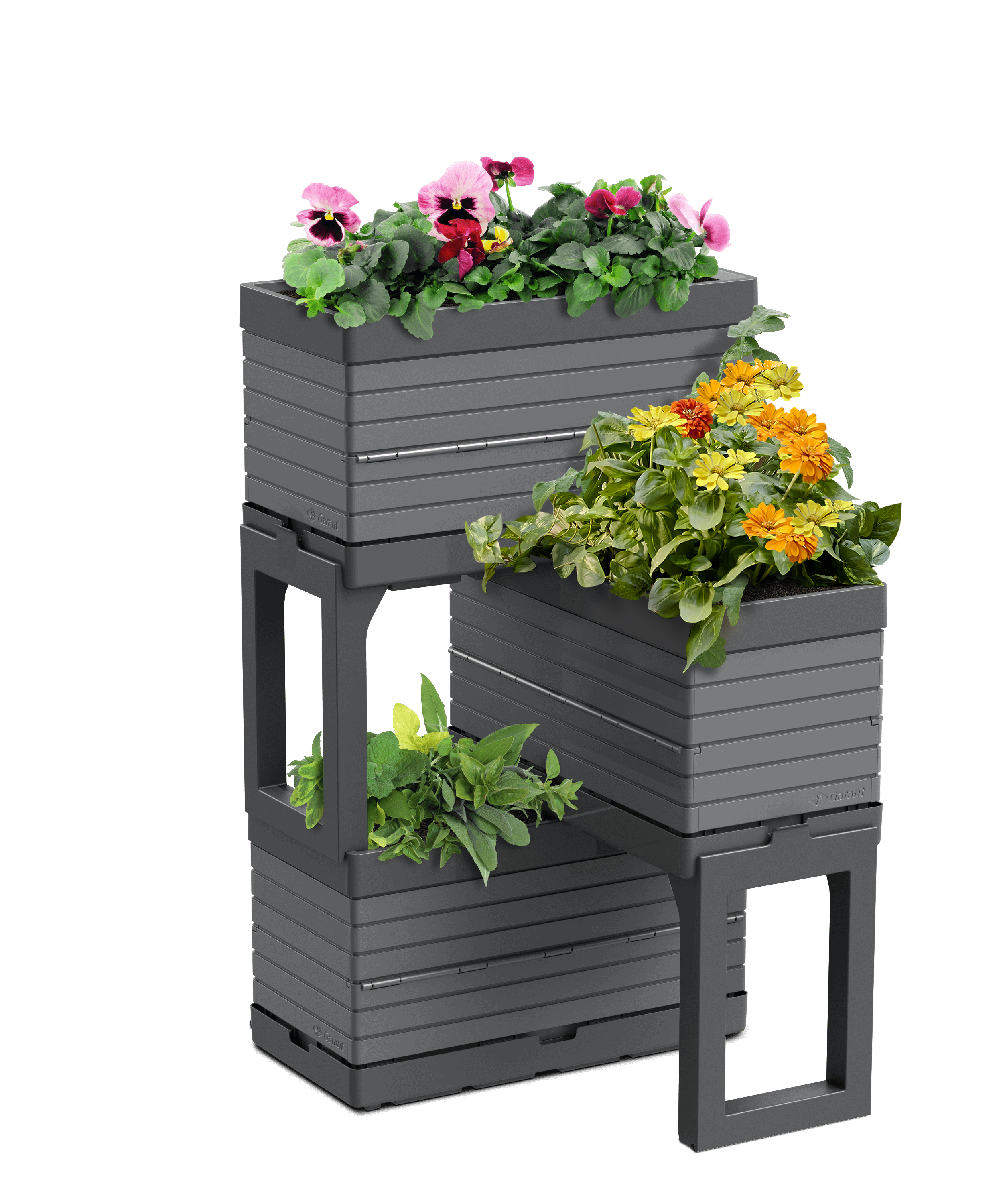 Southern Patio FlexSpace Tiered Modular Grey Raised Garden Bed Planter - Southern Patio