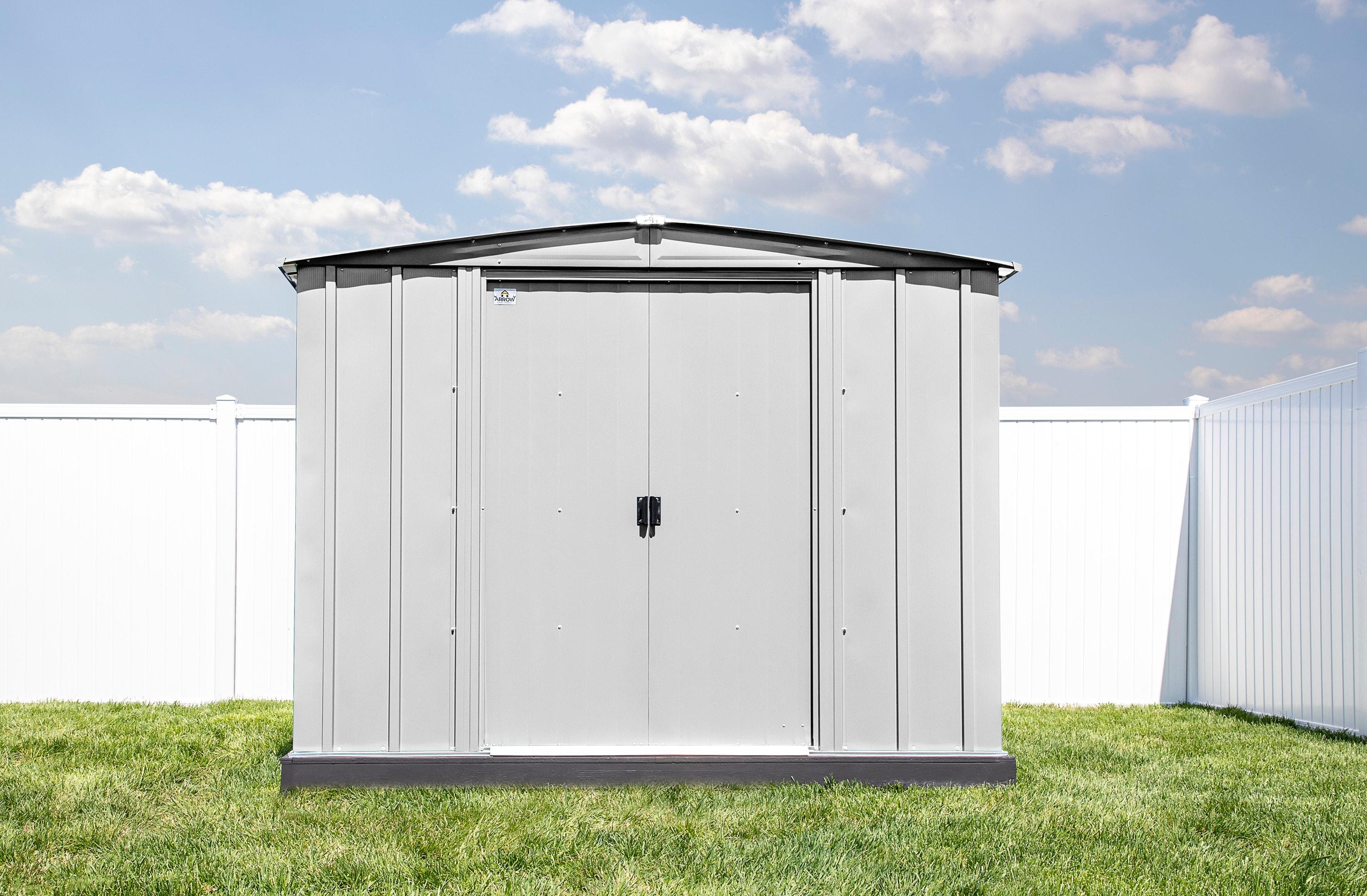 Arrow 8 ft. W x 6 ft. D Galvanized Steel Storage Shed