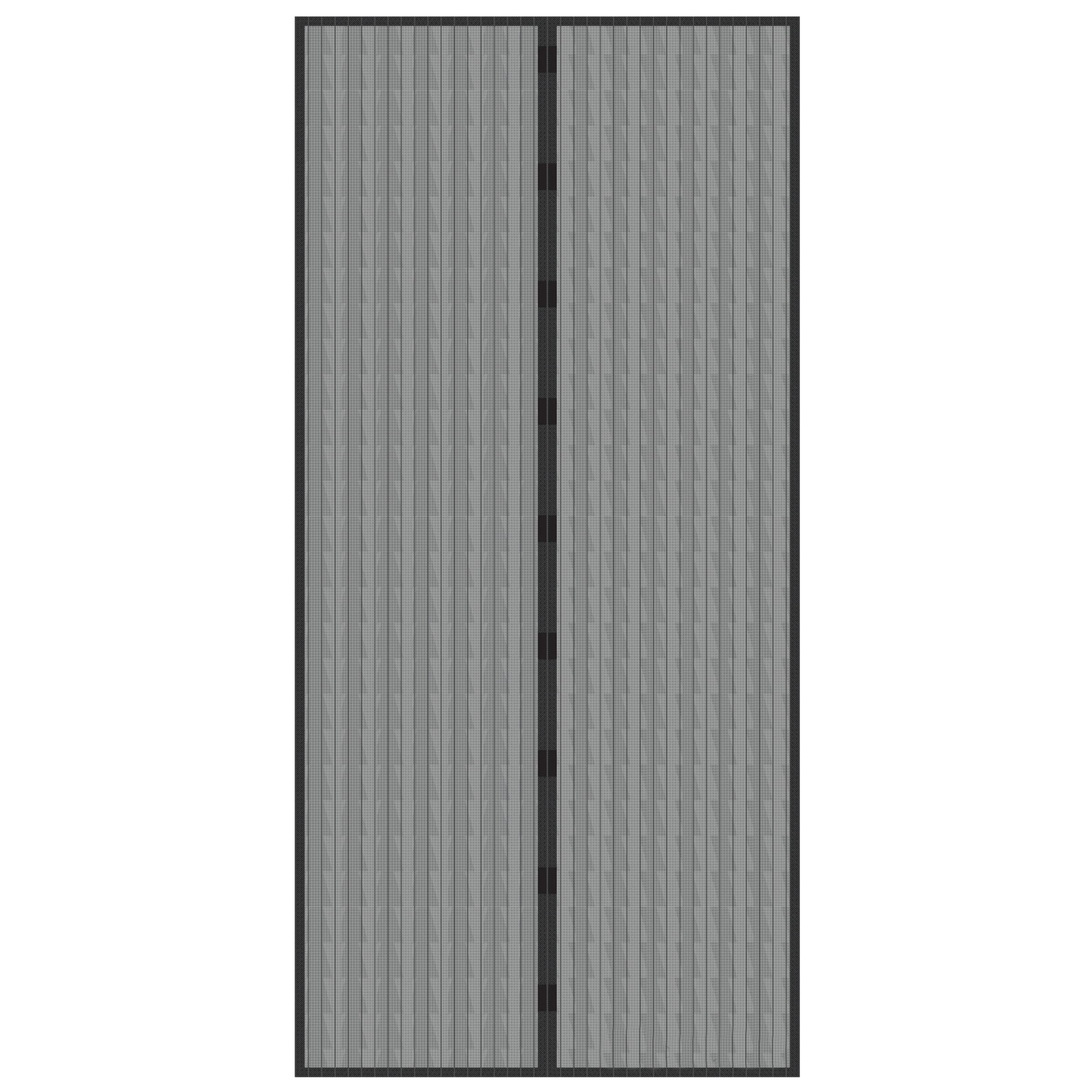 Hastings Home 38" Magnetic Screen Door for French Doors or Sliding Glass Doors - Full Frame Velcro, Black