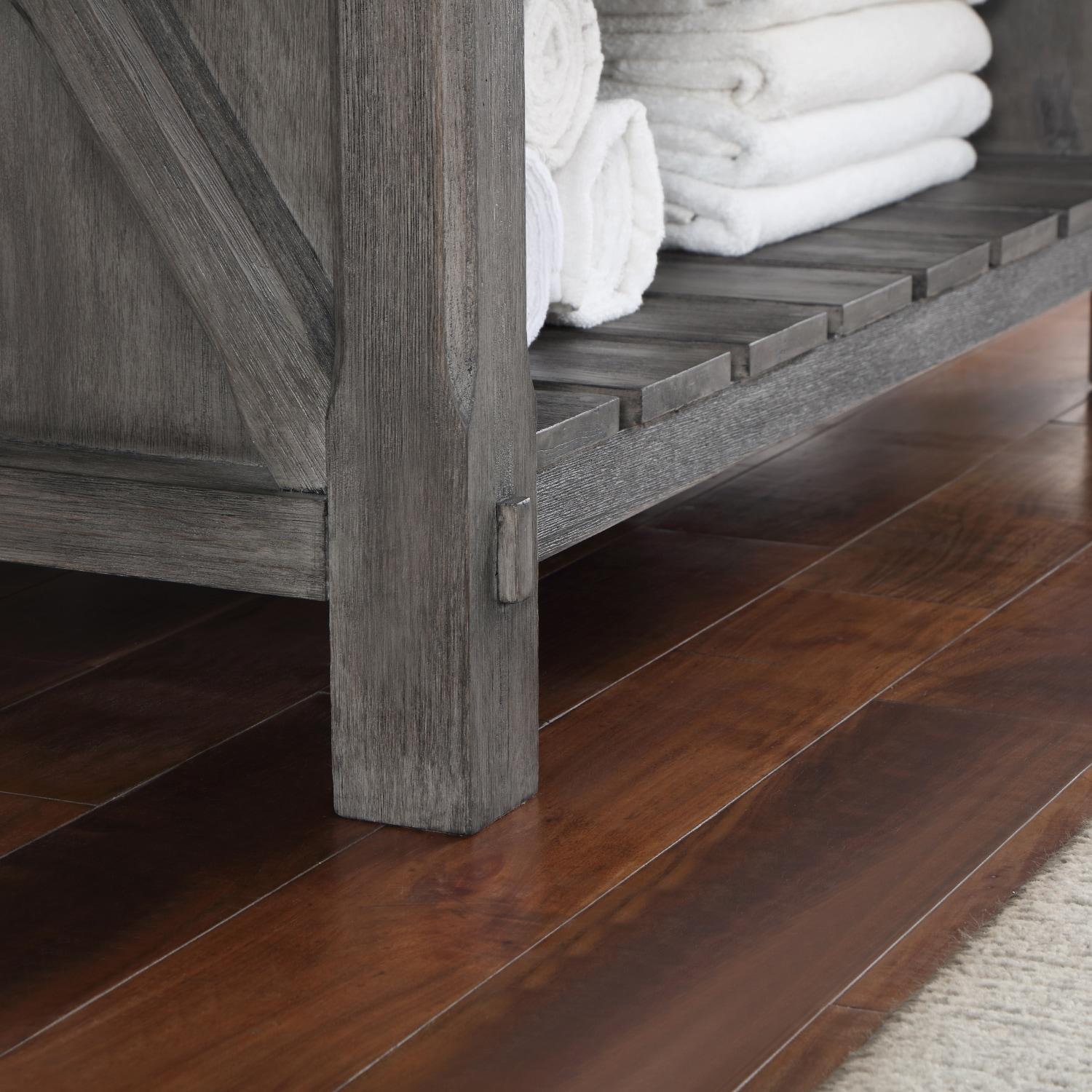 Villareal 48" Single Bath Vanity in Classical Gray with White Farmhouse Basin