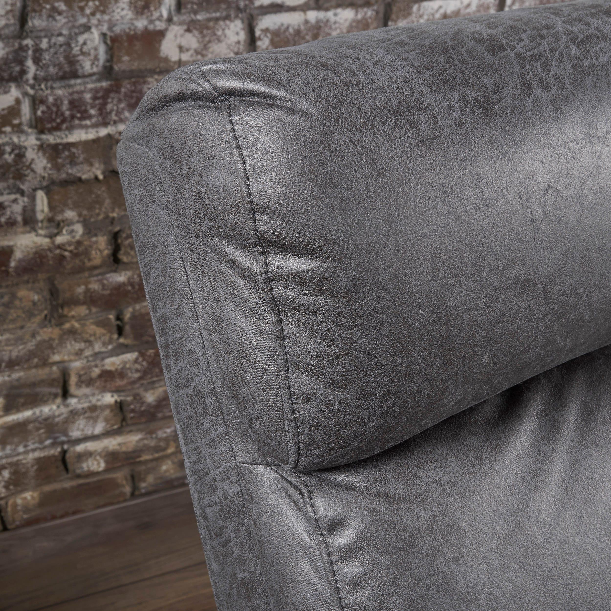 Halima 2-Seater Recliner - Slate - Christopher Knight Home: Upholstered Polyester, Hardwood Frame, 500lb Capacity