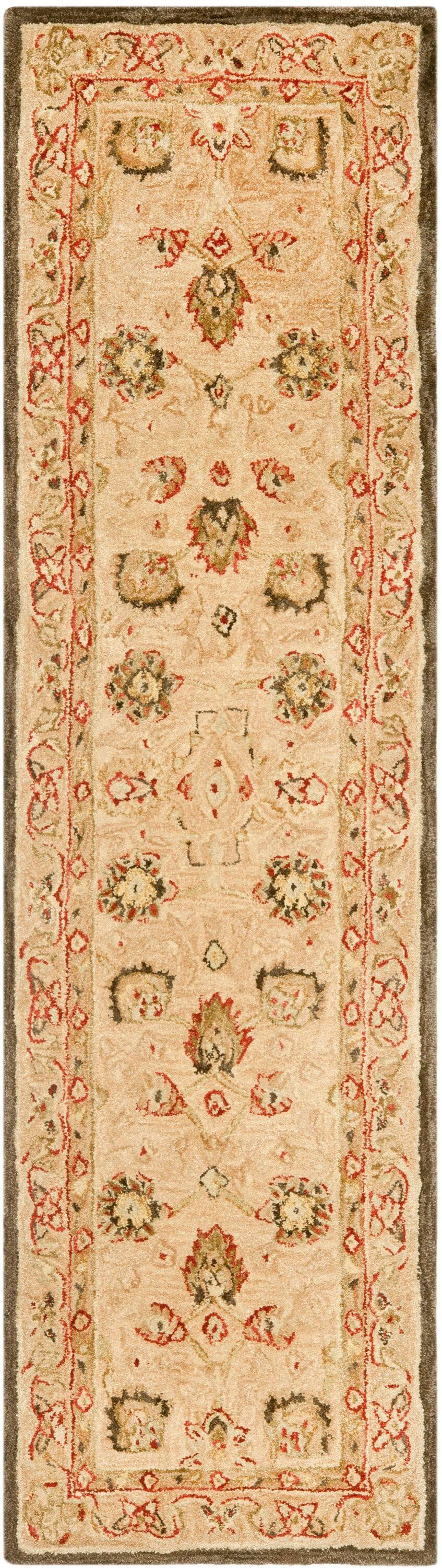 Anatolia AN512 Hand Tufted Indoor Runner Rug - Beige/Beige - 2'3"x12' - Safavieh