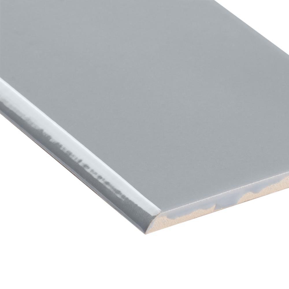 Bond Tile Remington 3.93 in. x 11.81 in. Polished Porcelain Wall Bullnose Tile