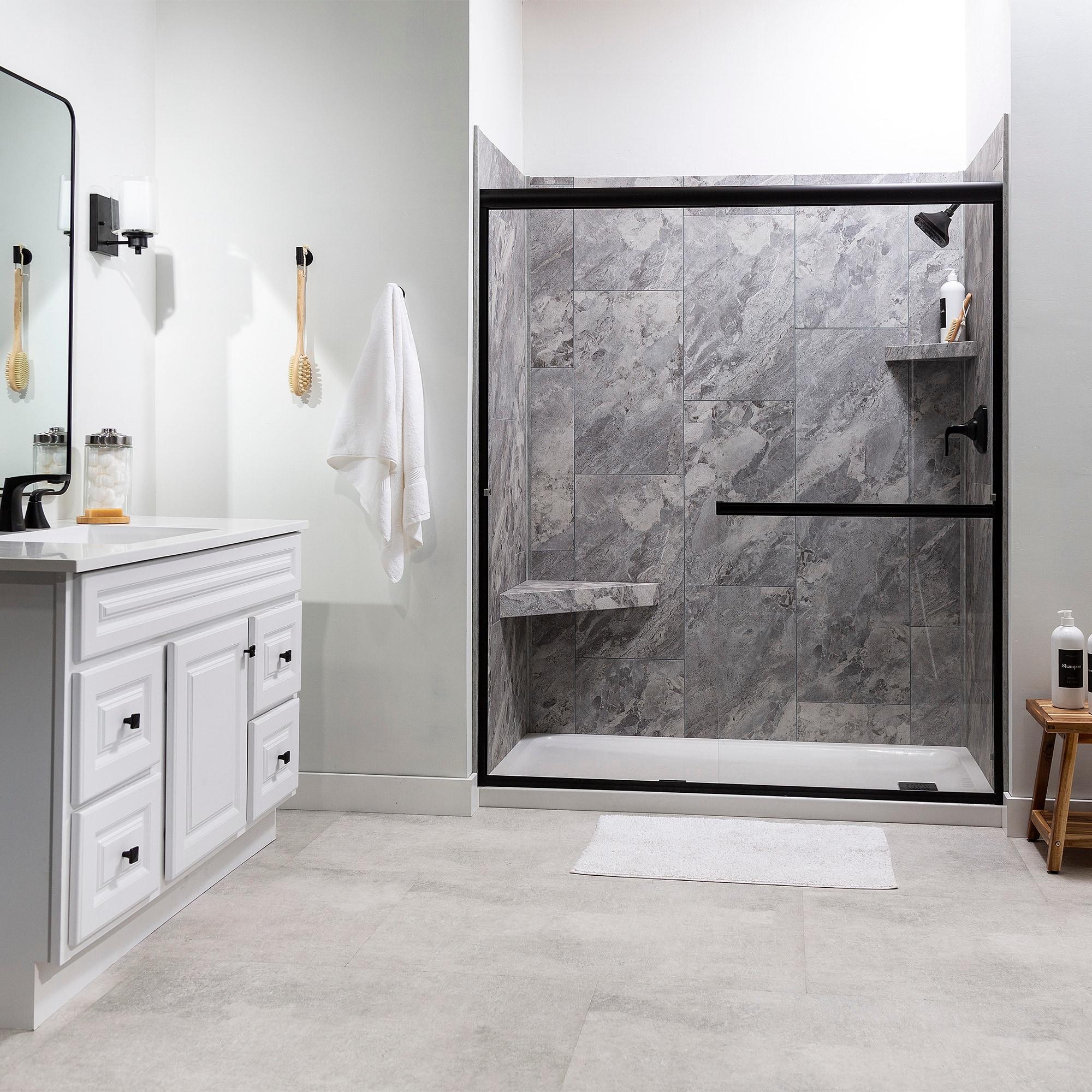 Palisade 25.6 in. x 14.8 in. Interlocking Vinyl Waterproof Wall Tiles