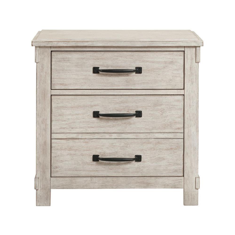 Jack 2 Drawer Nightstand with Usb Ports White - Picket House Furnishings: Farmhouse Style, Hidden Storage, Felt-Lined