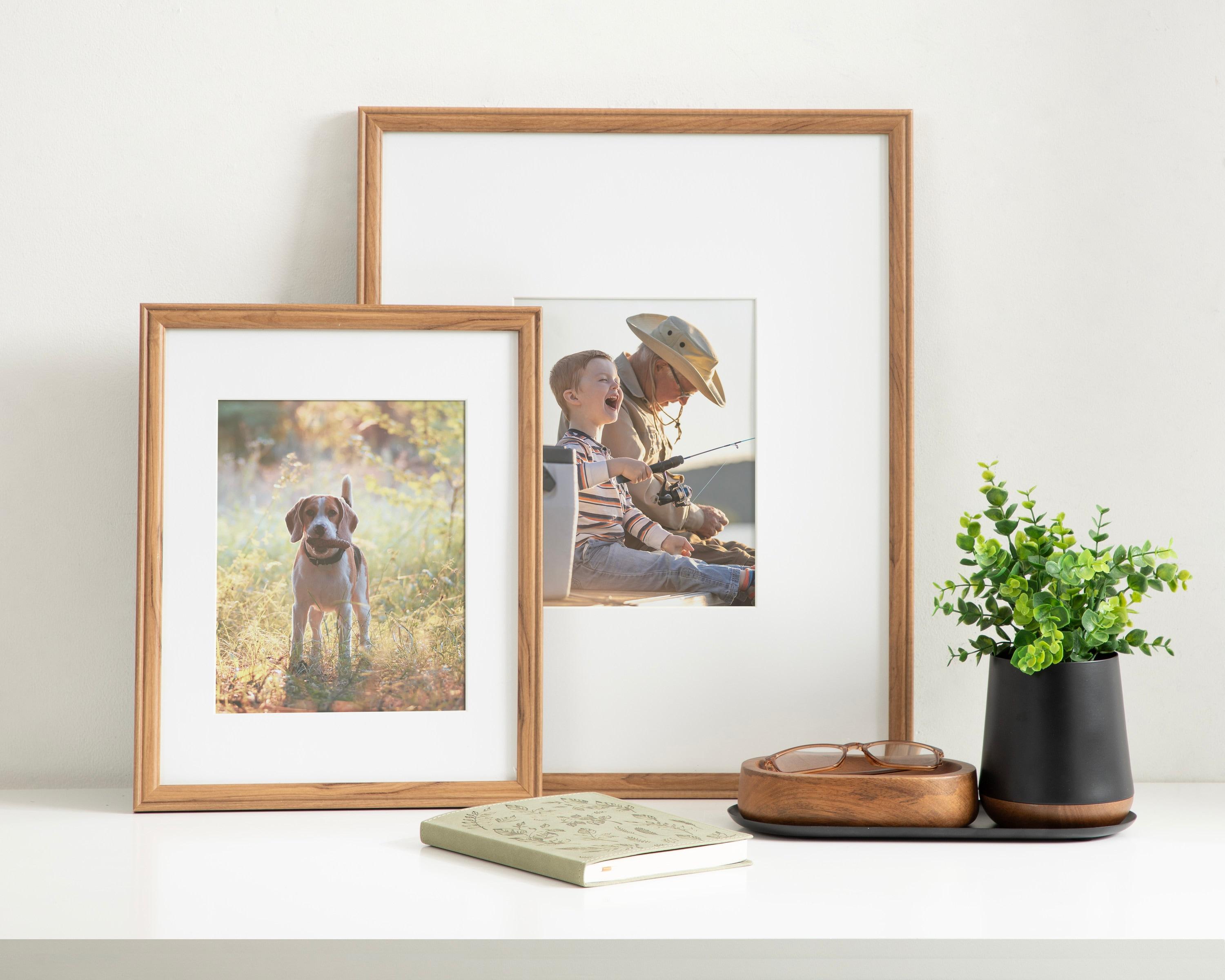 Kate & Laurel All Things Decor (Set of 3) 16"x20" Matted to 8"x10" Adlynn Rectangle Picture Frames Brown