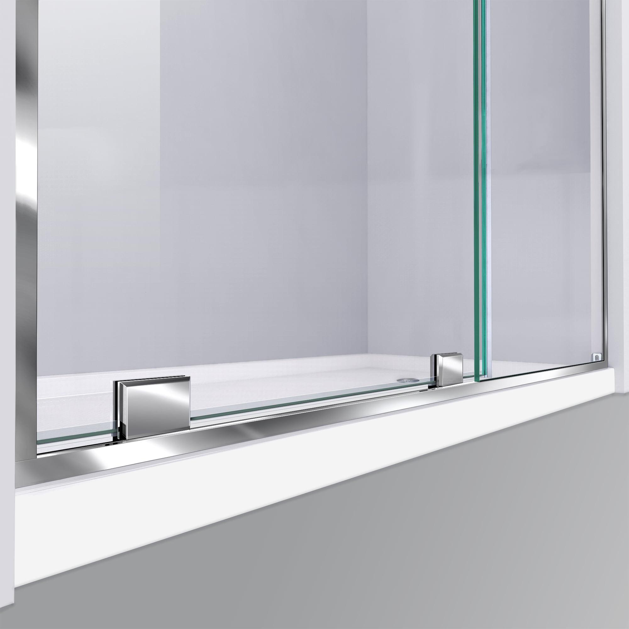 Mirage-Z 56'' W x 58" H Single Sliding Frameless Tub Door with ClearMax™ Technology