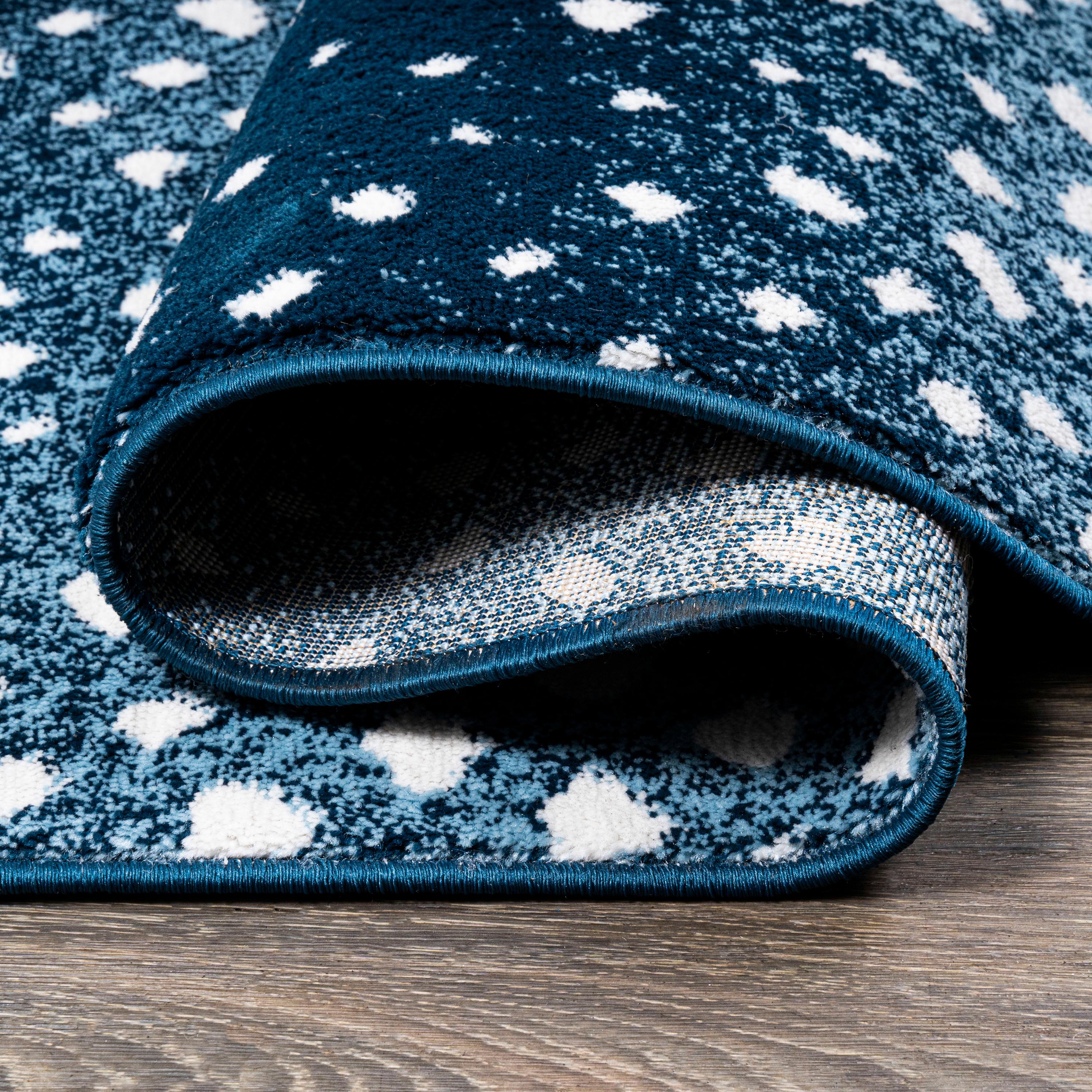 4'x 6' Antelope Modern Animal Area Rug, Navy/Cream - JONATHAN Y