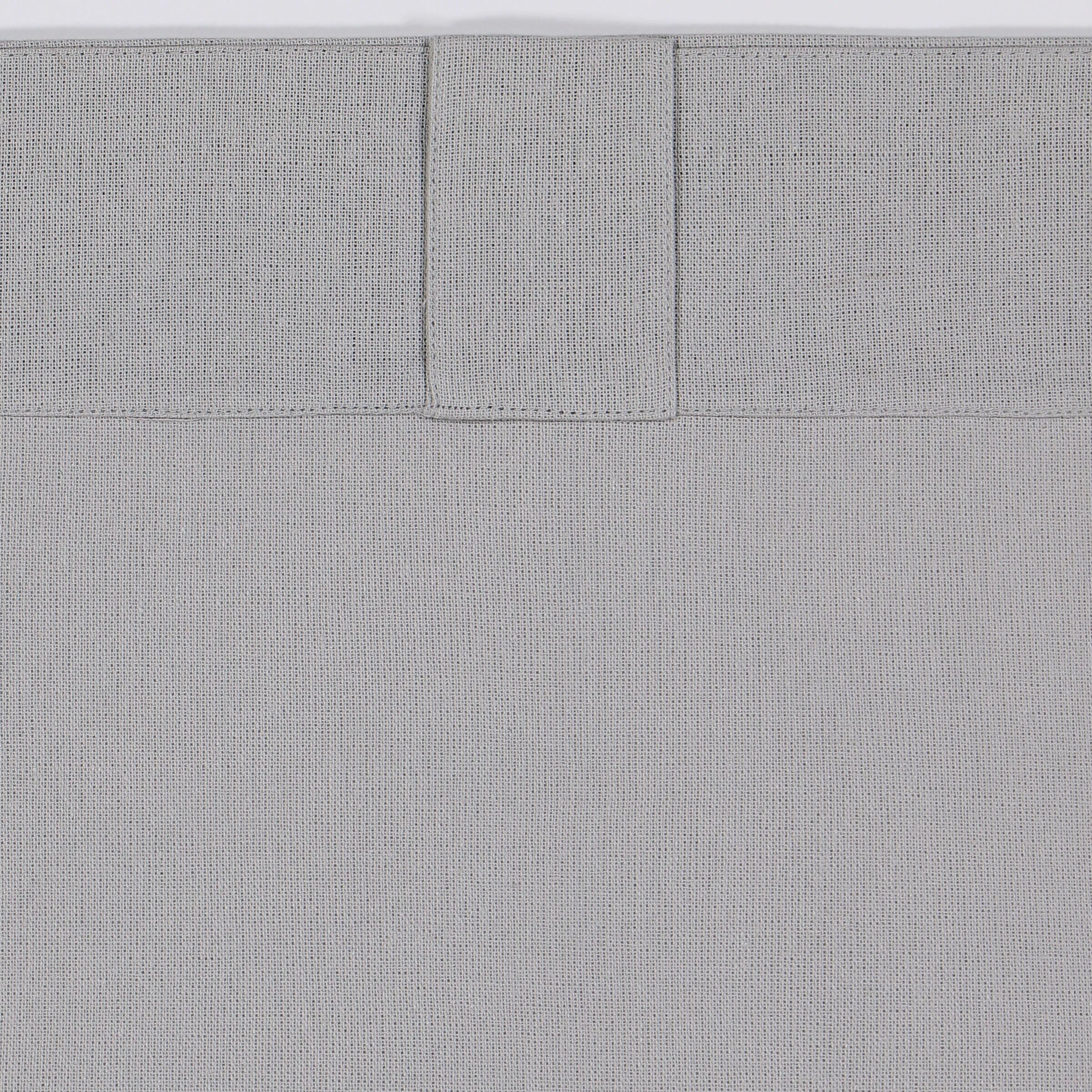 Mercantile Ardmore Solid Cotton Light Filtering Drop Cloth Rod Pocket Curtain Panel, Grey, 50 x 84