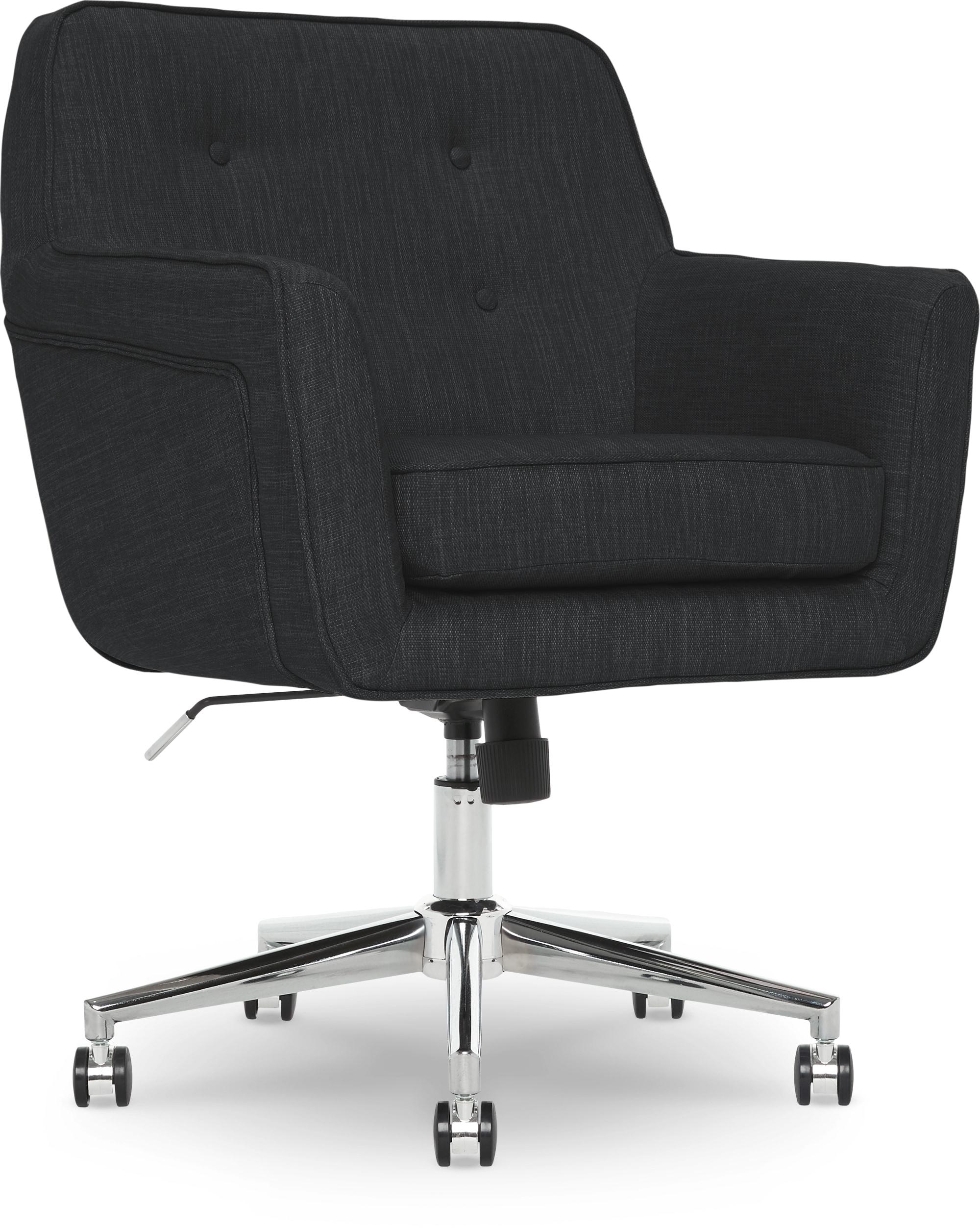 Style Ashland Home Office Chair Dark Gray - Serta: Mid-Century, Adjustable, Swivel, Ergonomic Design