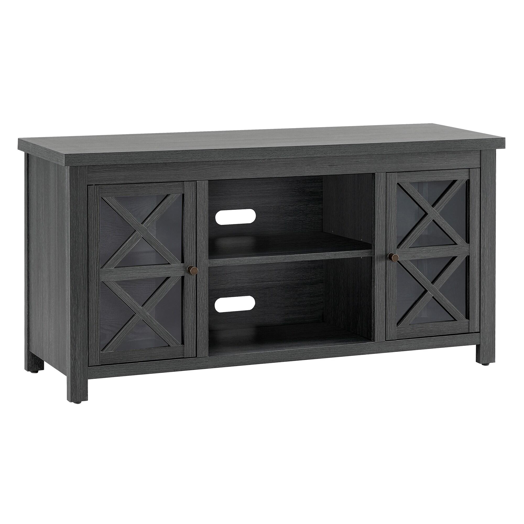 Evelyn&Zoe Colton Rectangular TV Stand for TV's up to 55", Charcoal Gray