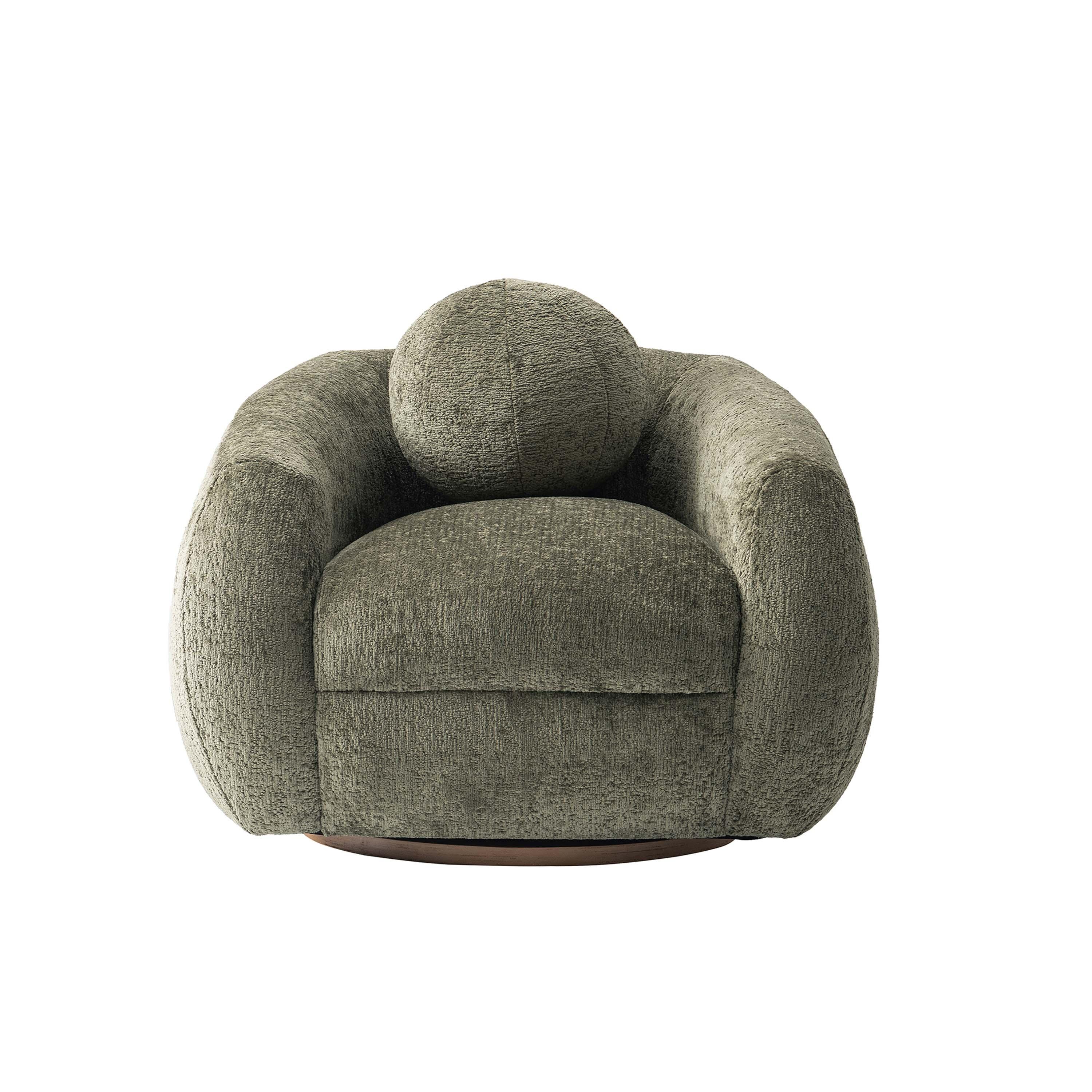 Manhattan Comfort Tribeca Modern Chenille Upholstered Accent Chair Olive Green