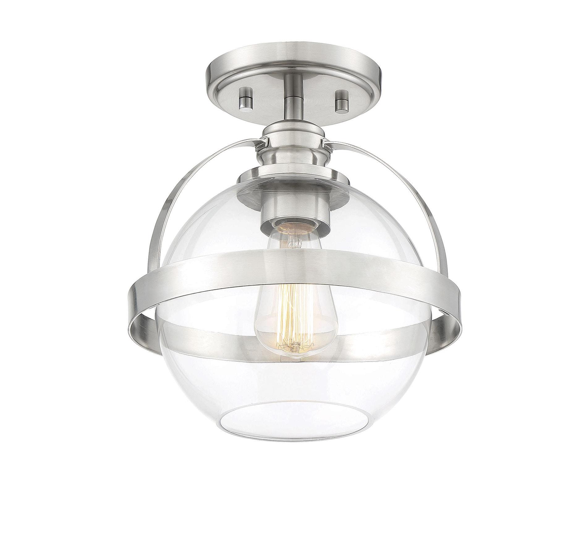 Longmeadow Glass Semi Flush Mount