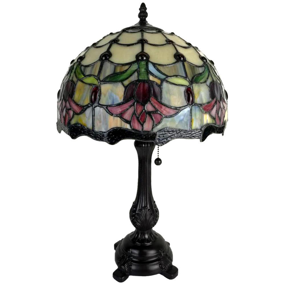 Amora Lighting Tiffany Style Tulips Table Lamp 19" Tall