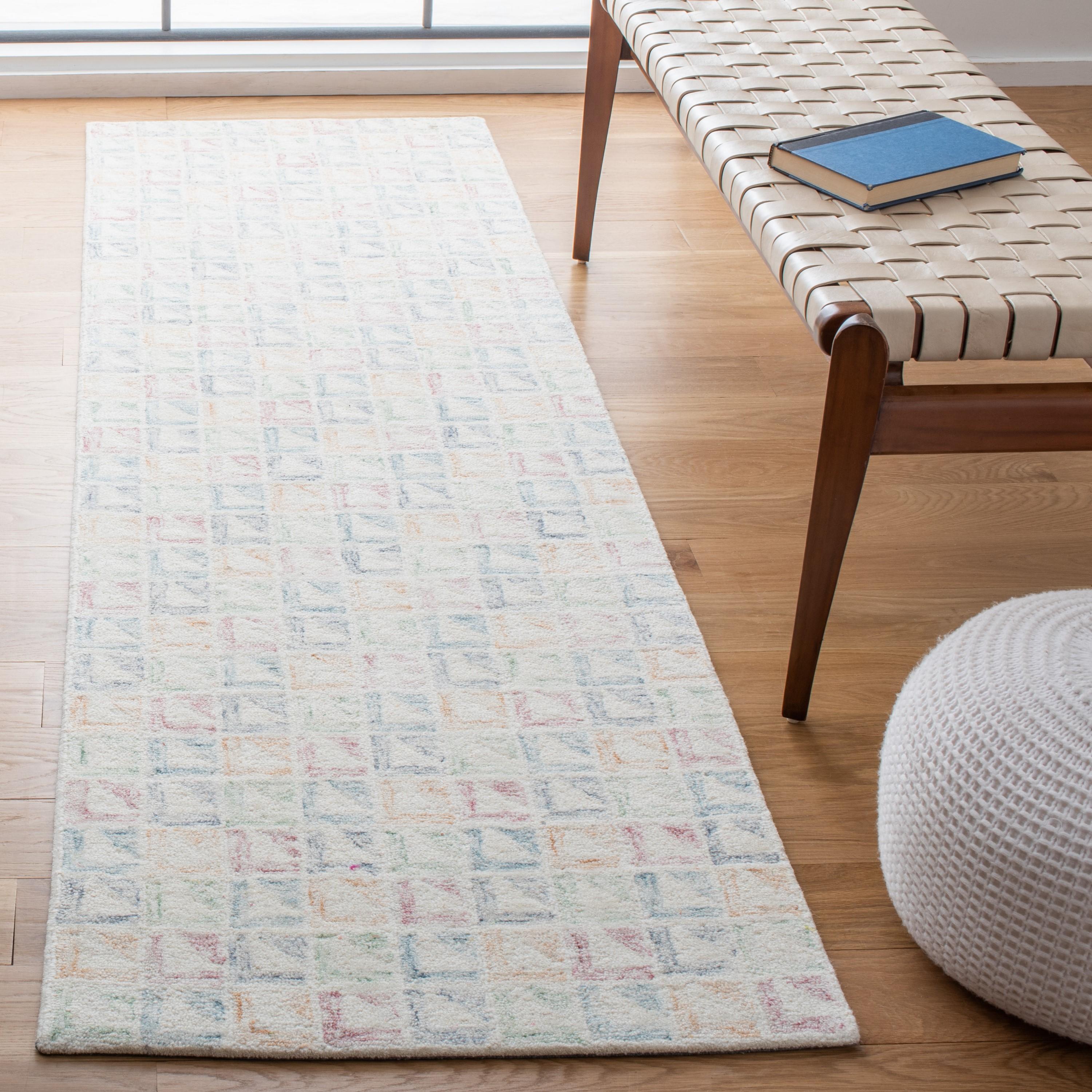 Rodeo Drive RD102 Hand Tufted Runner Rug - Ivory/Blue - 2'3"x8' - Safavieh.
