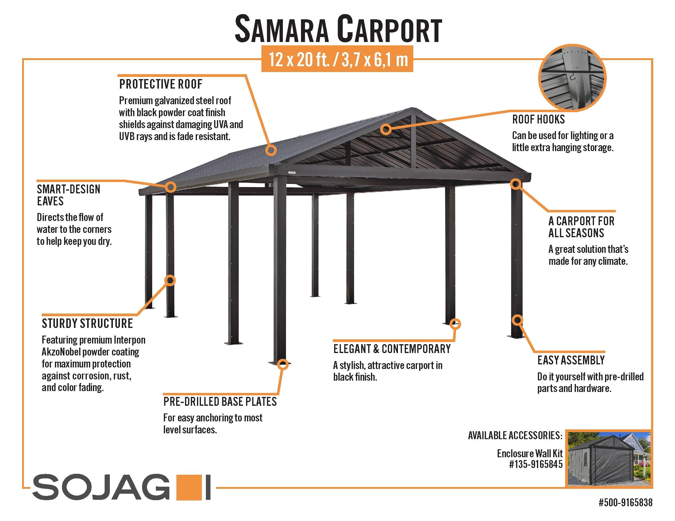 Sojag Samara 12 Ft. x 20 Ft. Canopy
