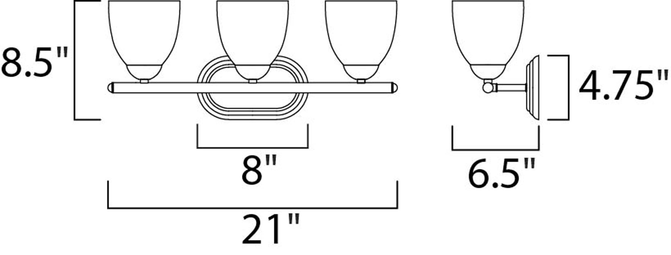 Maxim Lighting Axis 3 - Light Vanity in  Satin Nickel