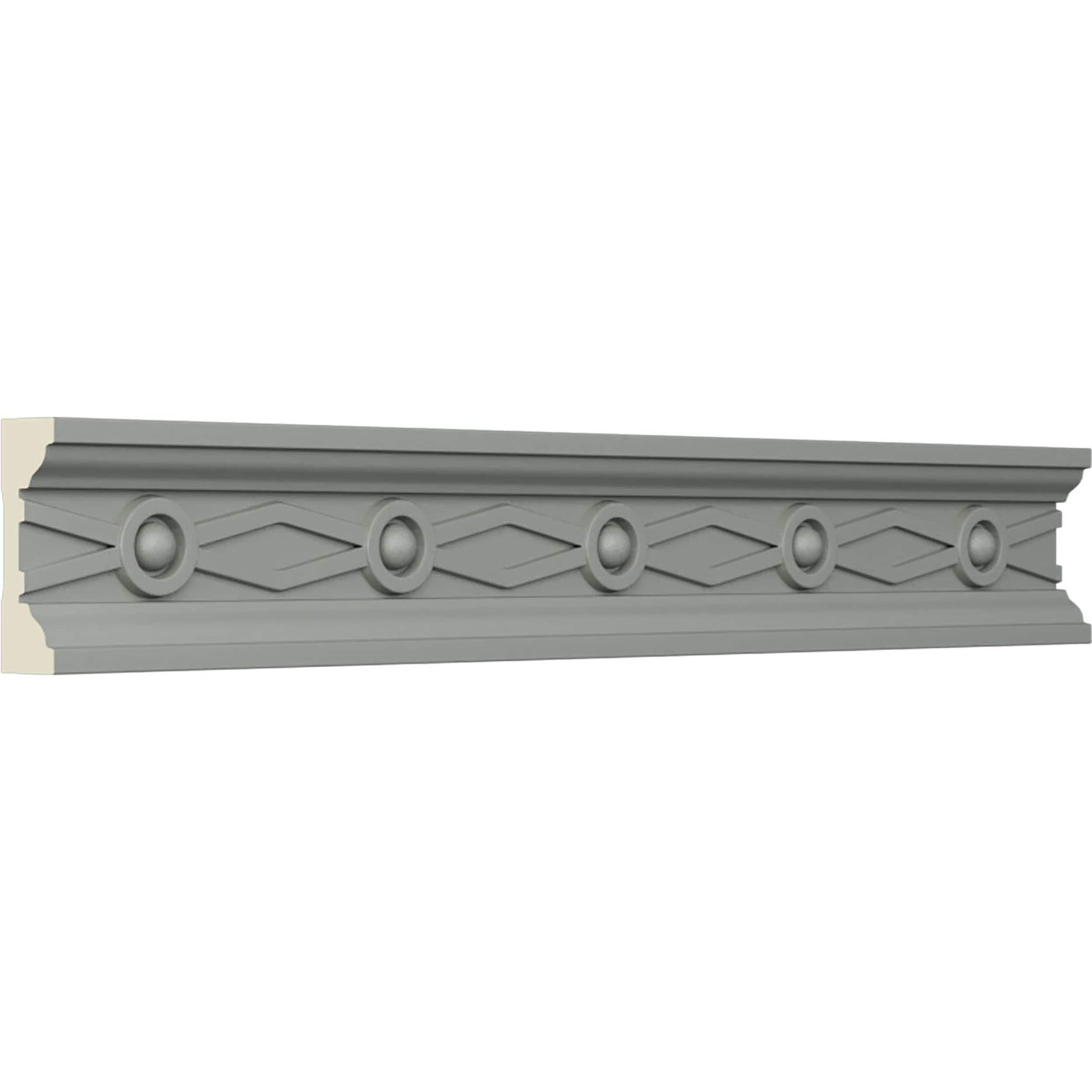 Ekena Millwork 1 1/2"H x 1/2"P x 94 1/2"L, (2" Repeat), Federal Chair Rail (Set of 8)