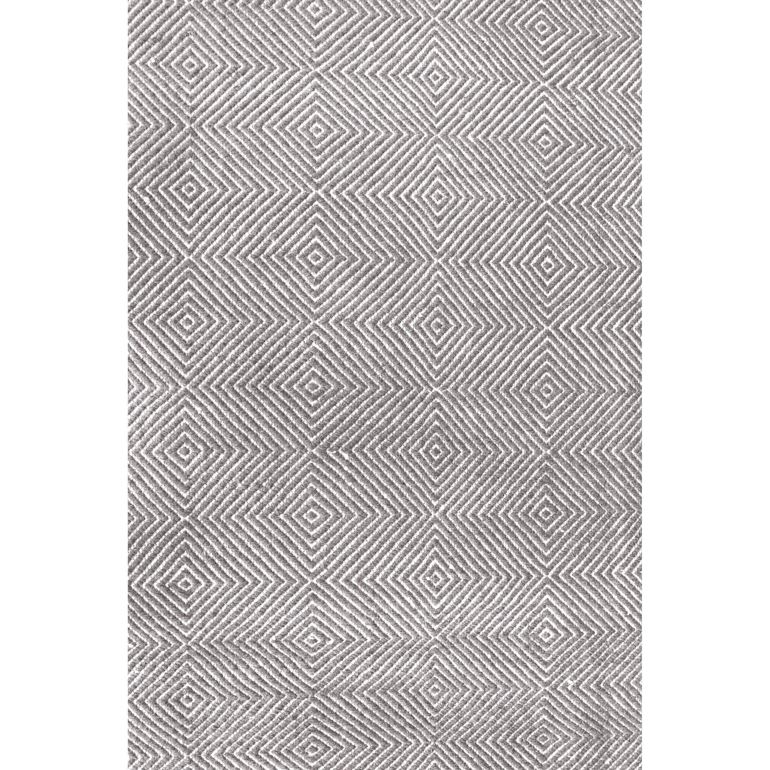 Nuloom Ago Geometric 6x9 Wool Indoor Area Rug for Living Room Bedroom Dining Room Kitchen, Grey/Ivory