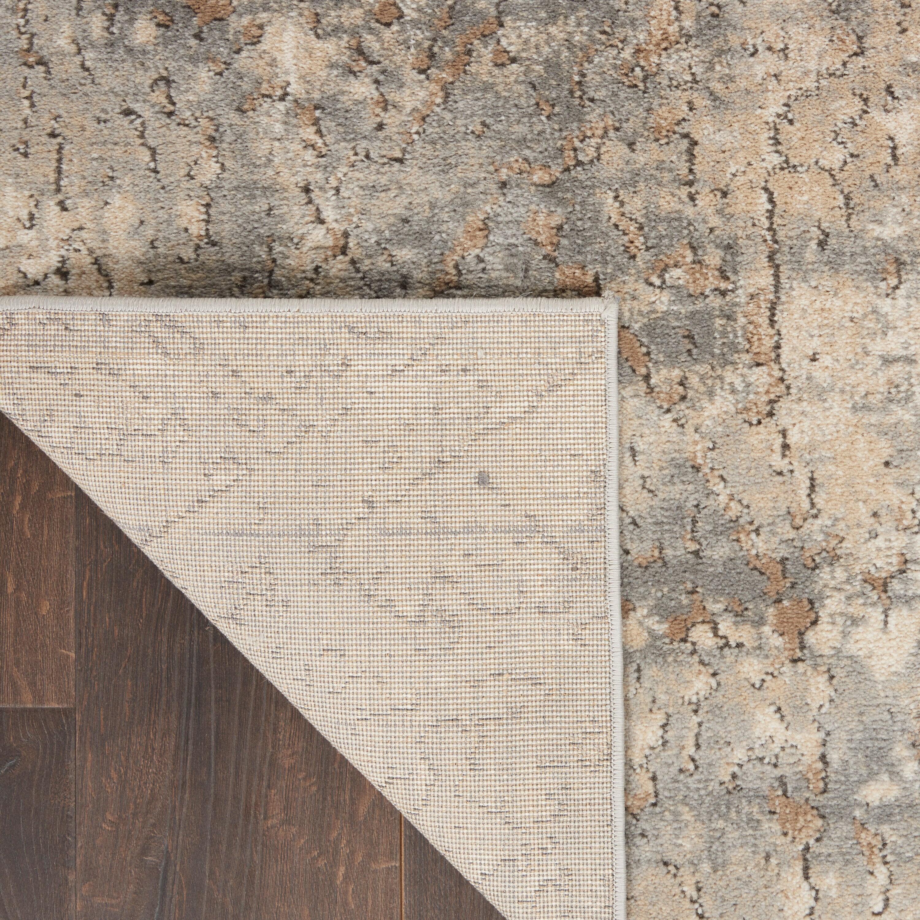 Nourison Concerto Abstract Contemporary Area Rug Beige Grey 5'3" x 7'3"