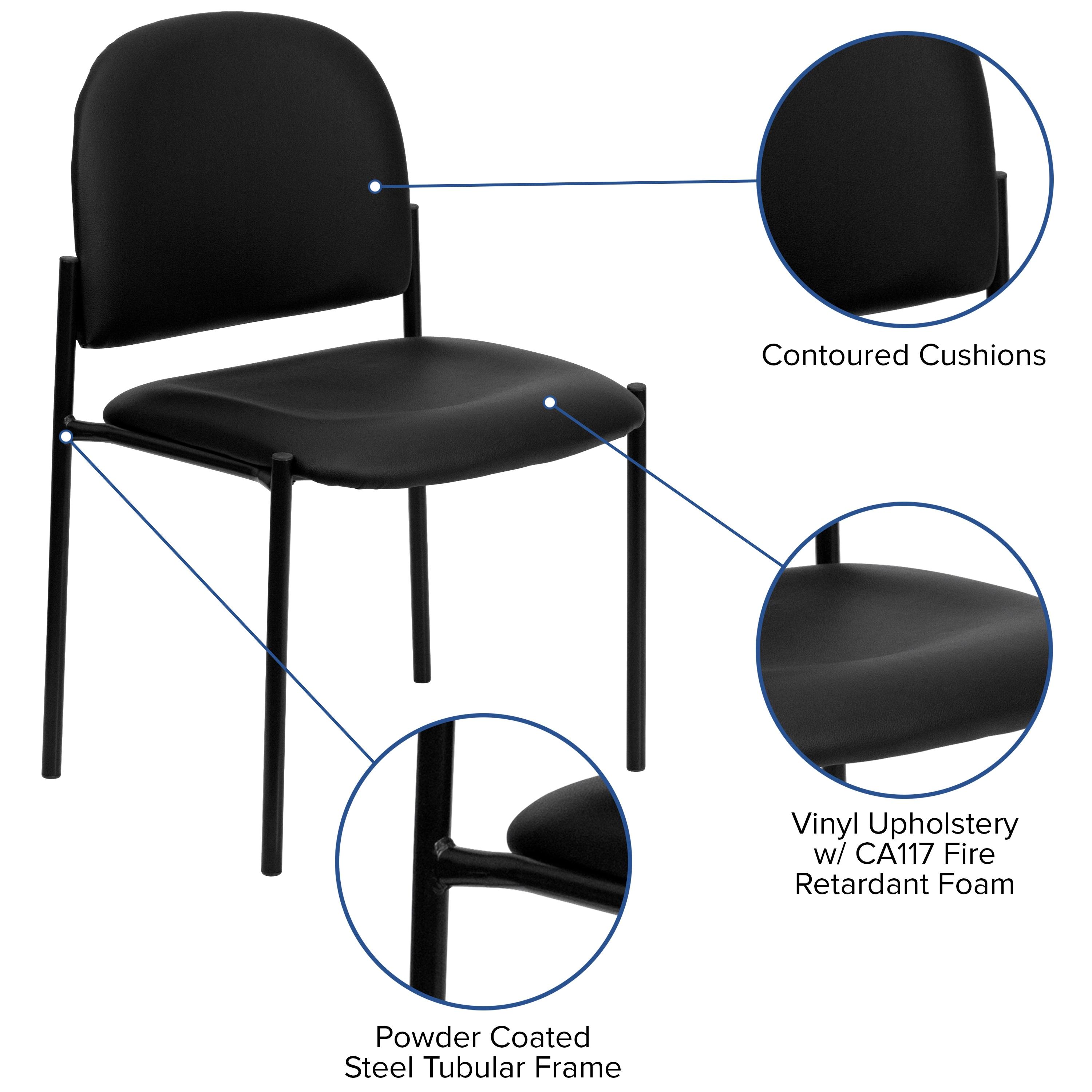 Flash Furniture Prather Tania Comfort Upholstered Stackable Side Reception Chair