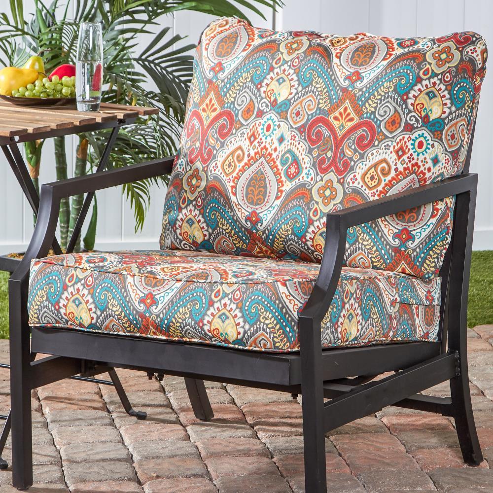 Greendale Home Fashions 2-Piece Asbury Park 24"W Premium Deep Seat Cushion Set