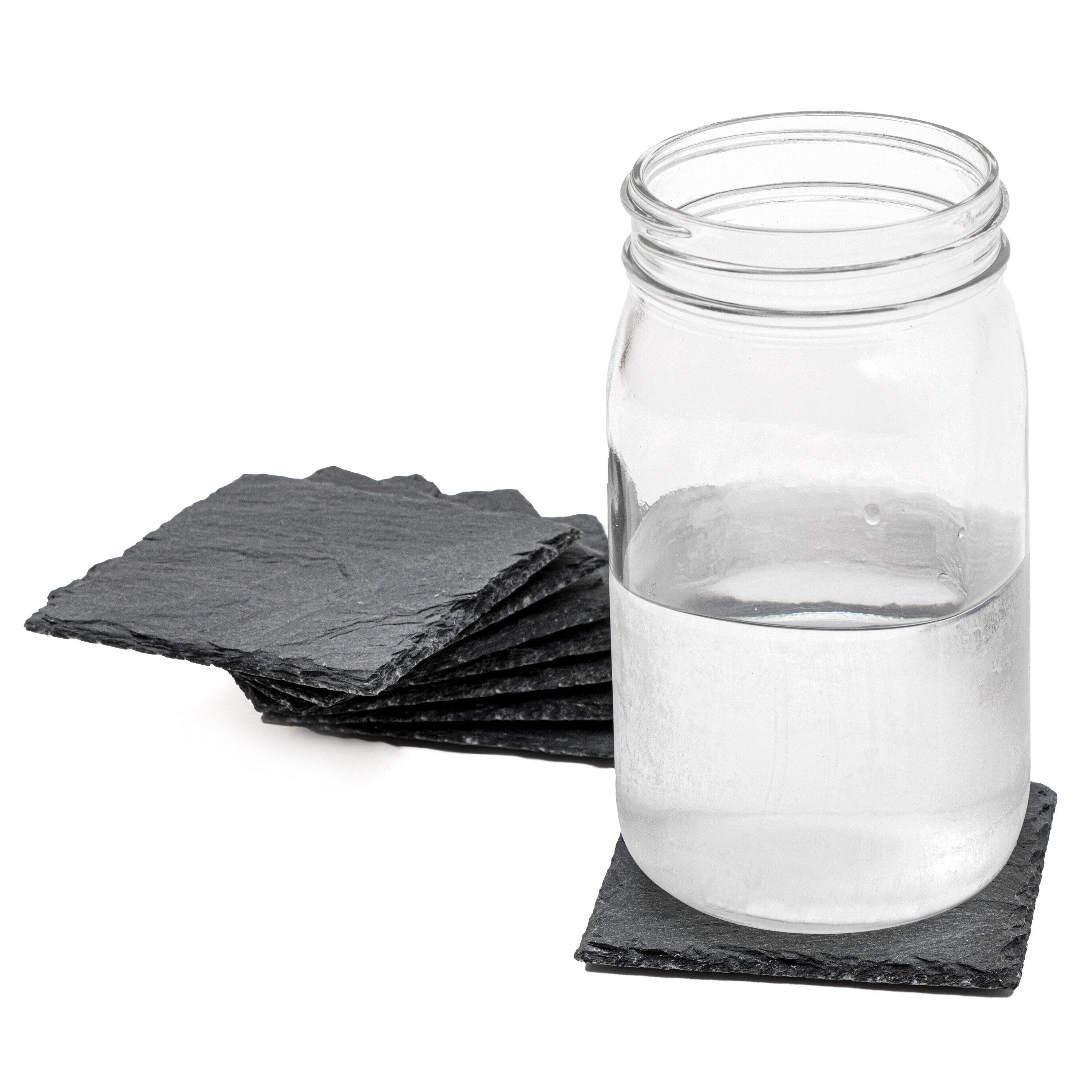 Slate Drink Coasters - Set of 8 - 4" x 4" By Trademark Innovations