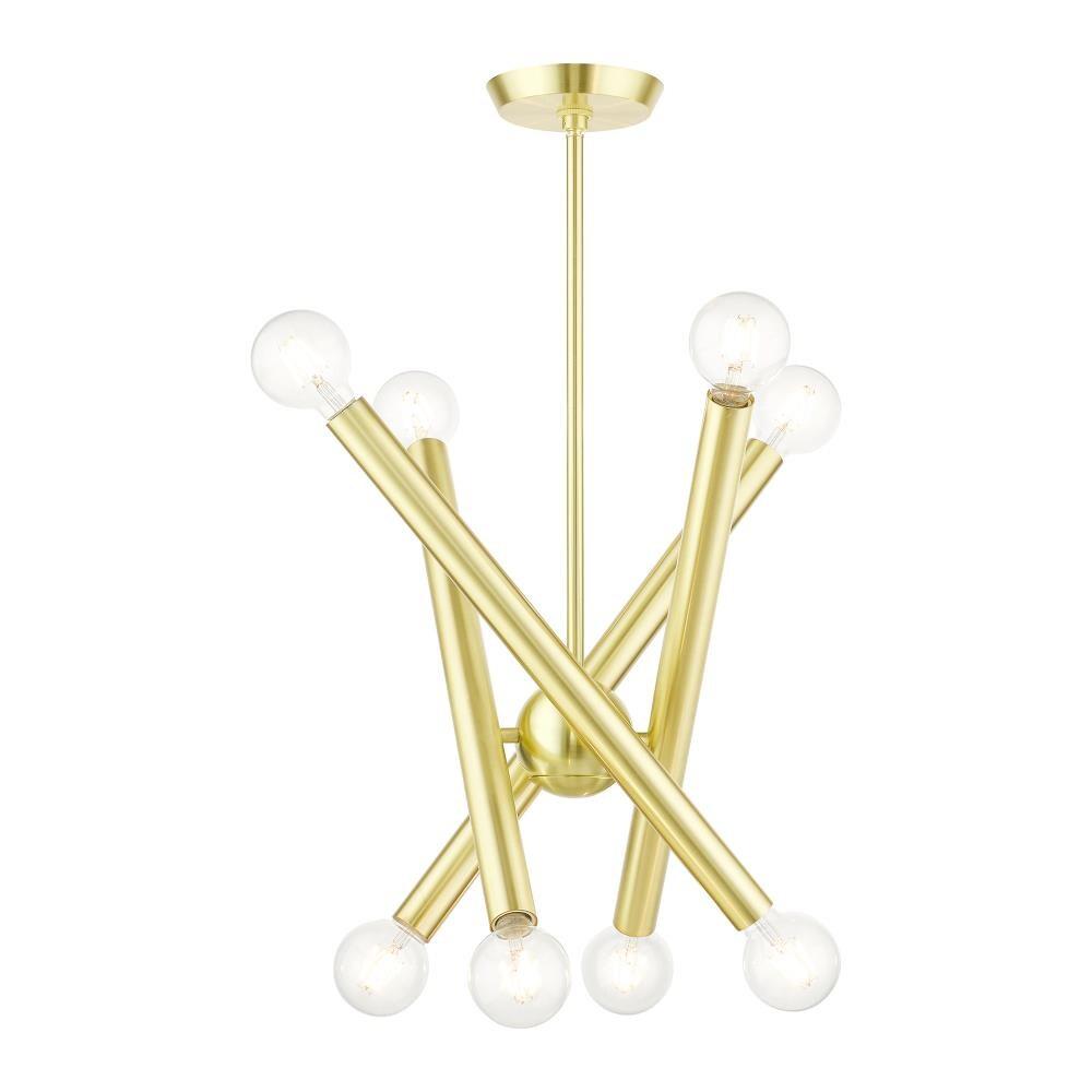 Livex Lighting Stafford 8 - Light Chandelier in  Satin Brass