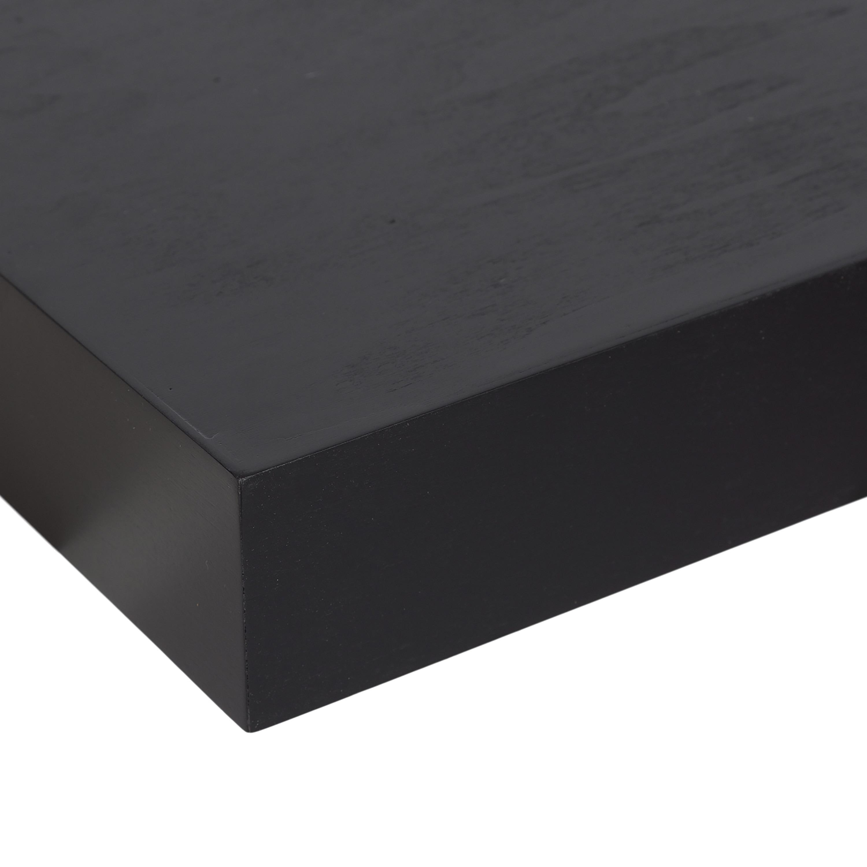 Kate & Laurel All Things Decor 36"x8" Havlock Wood Floating Shelf Black
