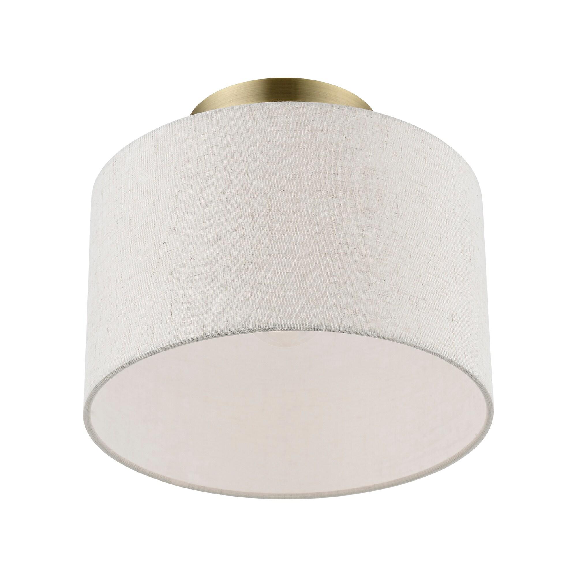 Livex Lighting Blossom 1 - Light Semi-Flush Mount in  Antique Brass