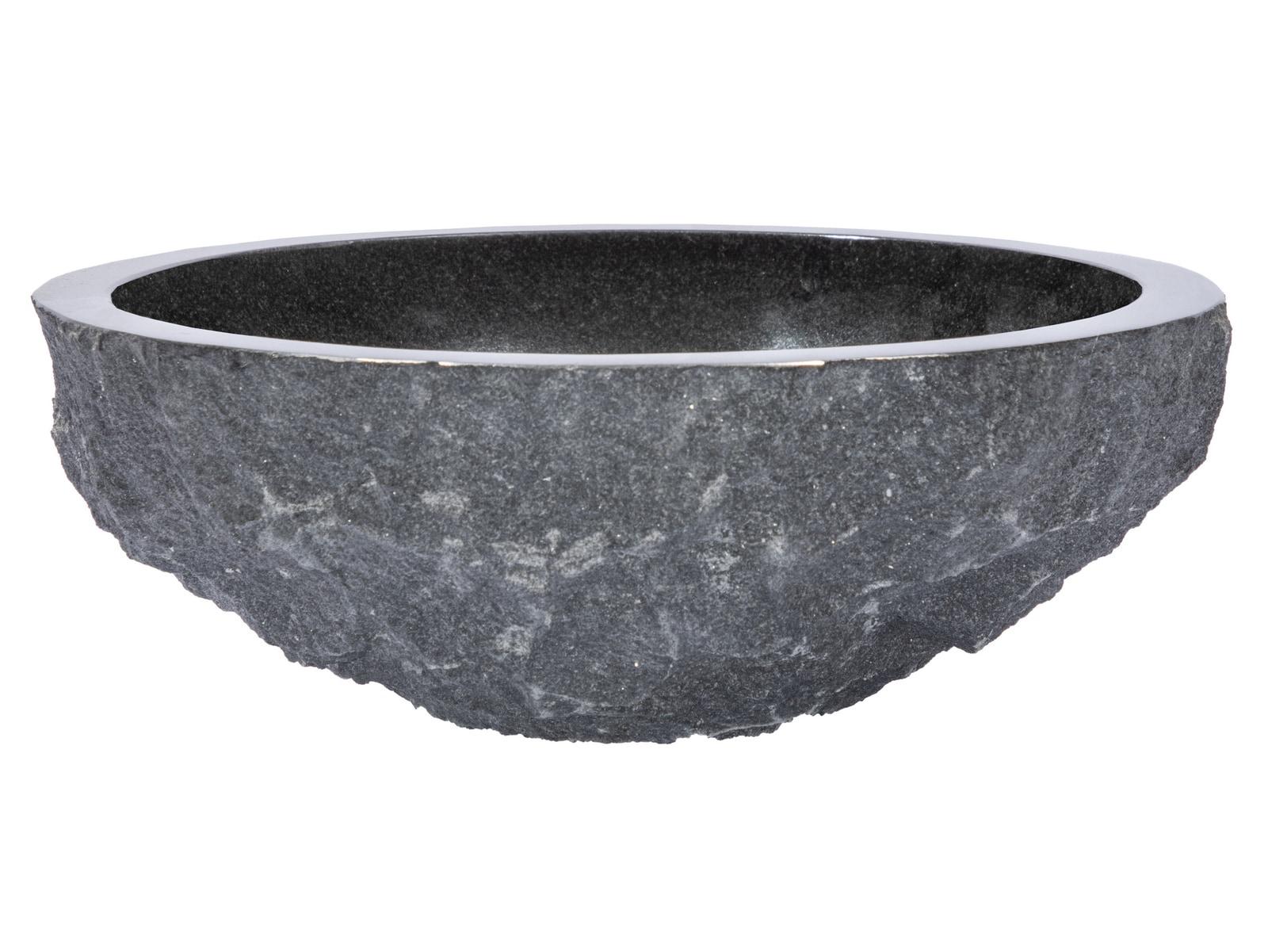 Eden Bath 16.5'' Black/Gray Stone Circular Bathroom Sink