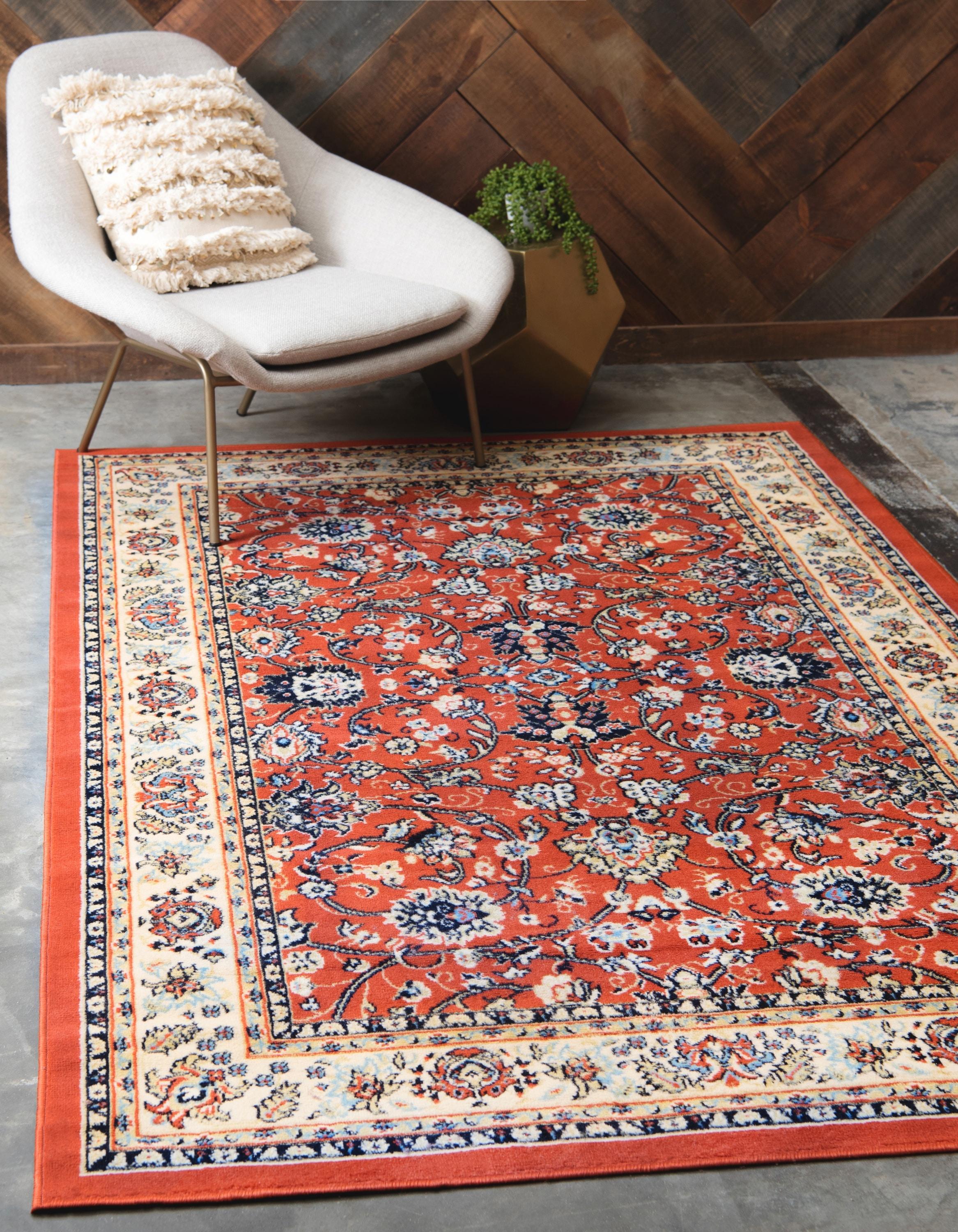 Unique Loom 9' 10 x 13' 1 Sialk Hill Washington Terracotta Area Rug