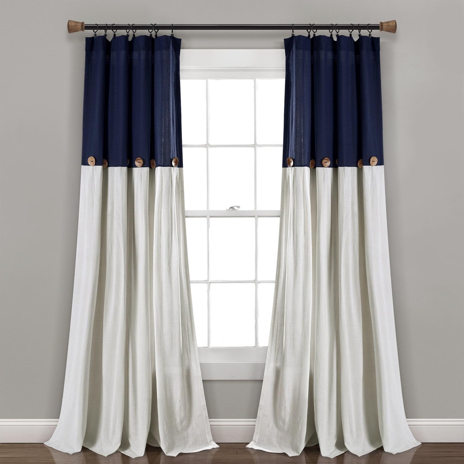 Lush Decor Beckham Window Semi-Sheer Rod Pocket Single Curtain Panel