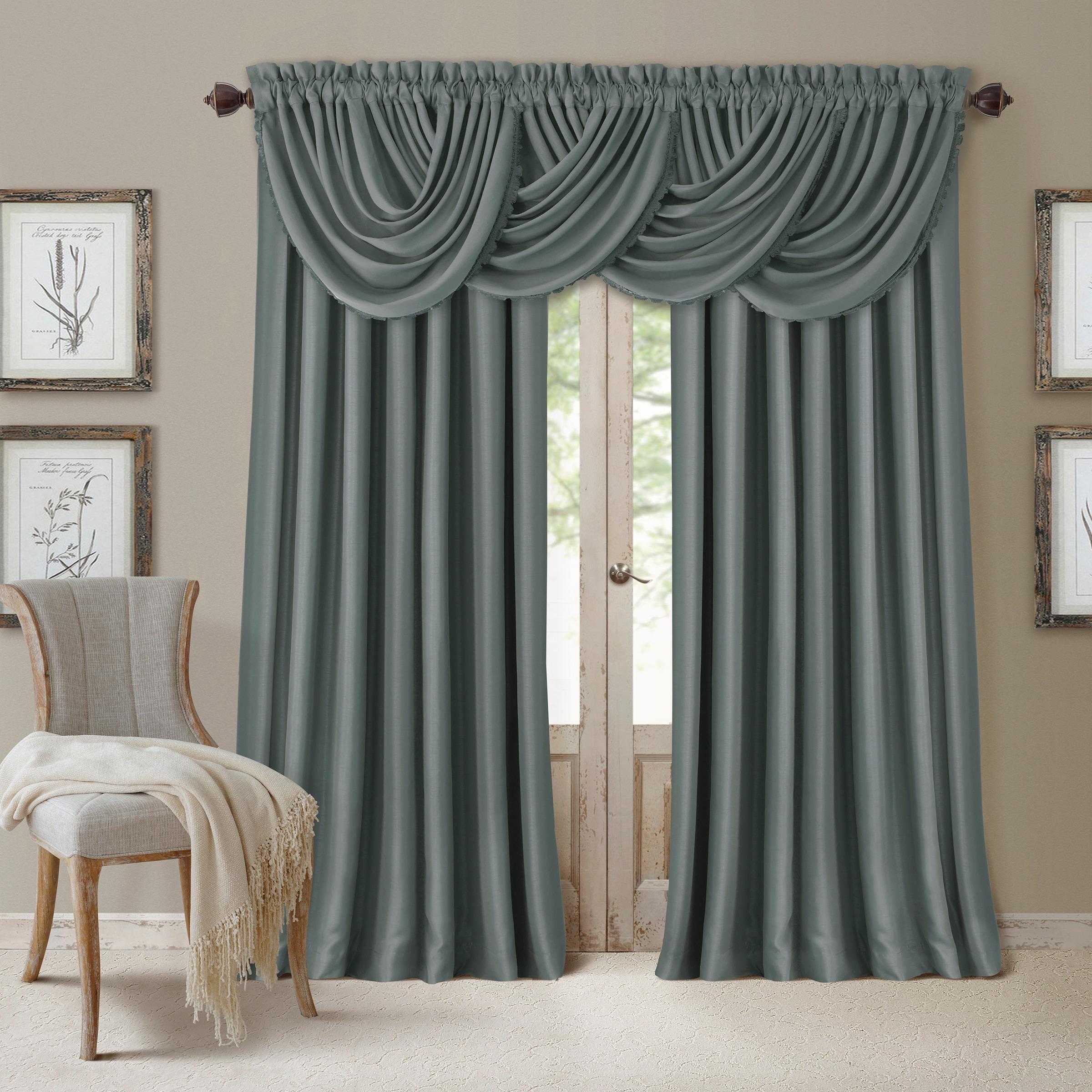 PALEYI 52" x 36" All Seasons Waterfall Window Valance