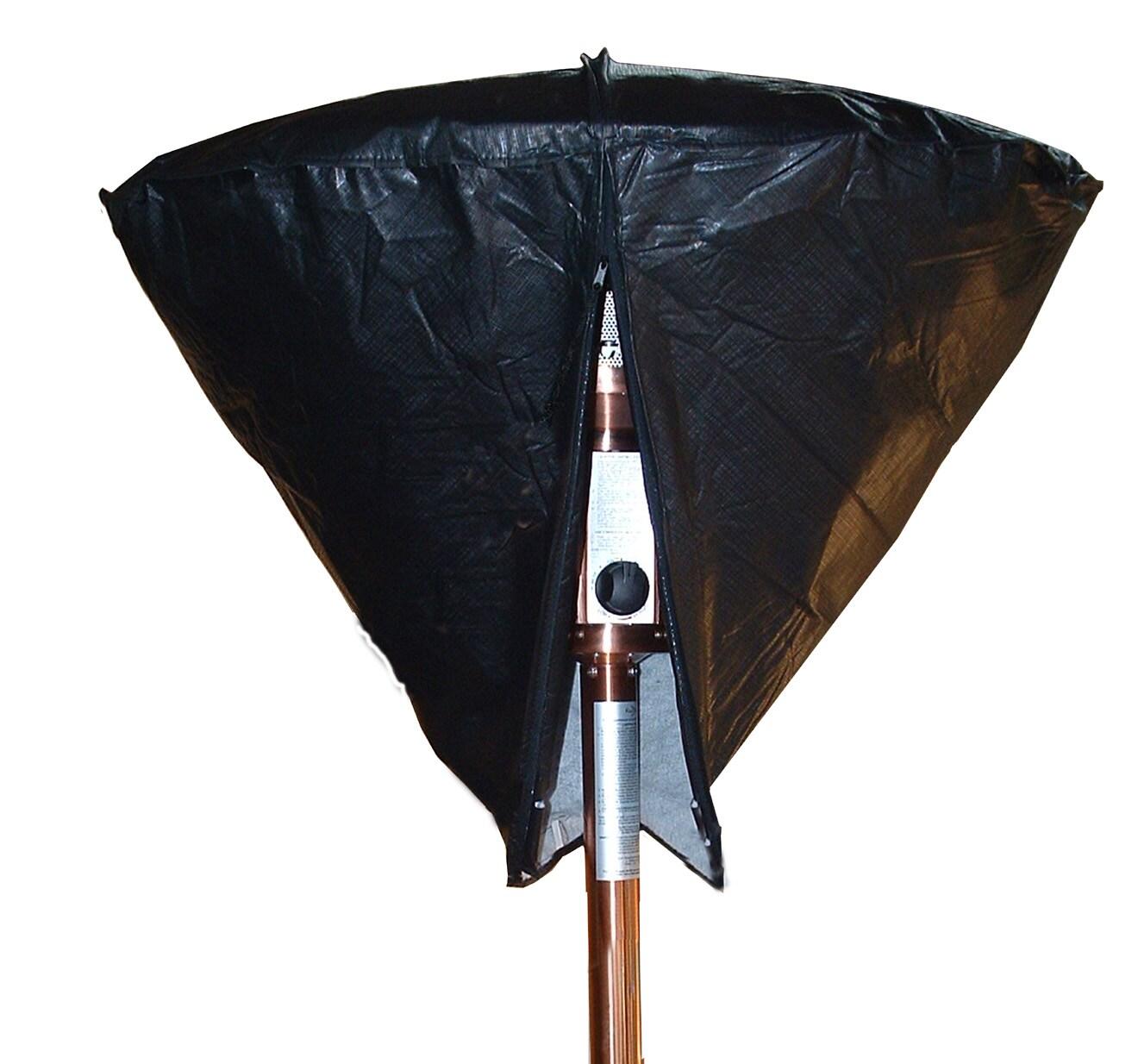Fire Sense Fire Sense Outdoor Vinyl Head Cover LPG Patio Heaters Heavy Duty 10 Gauge Felt Lined with 32" Reflectors-Black