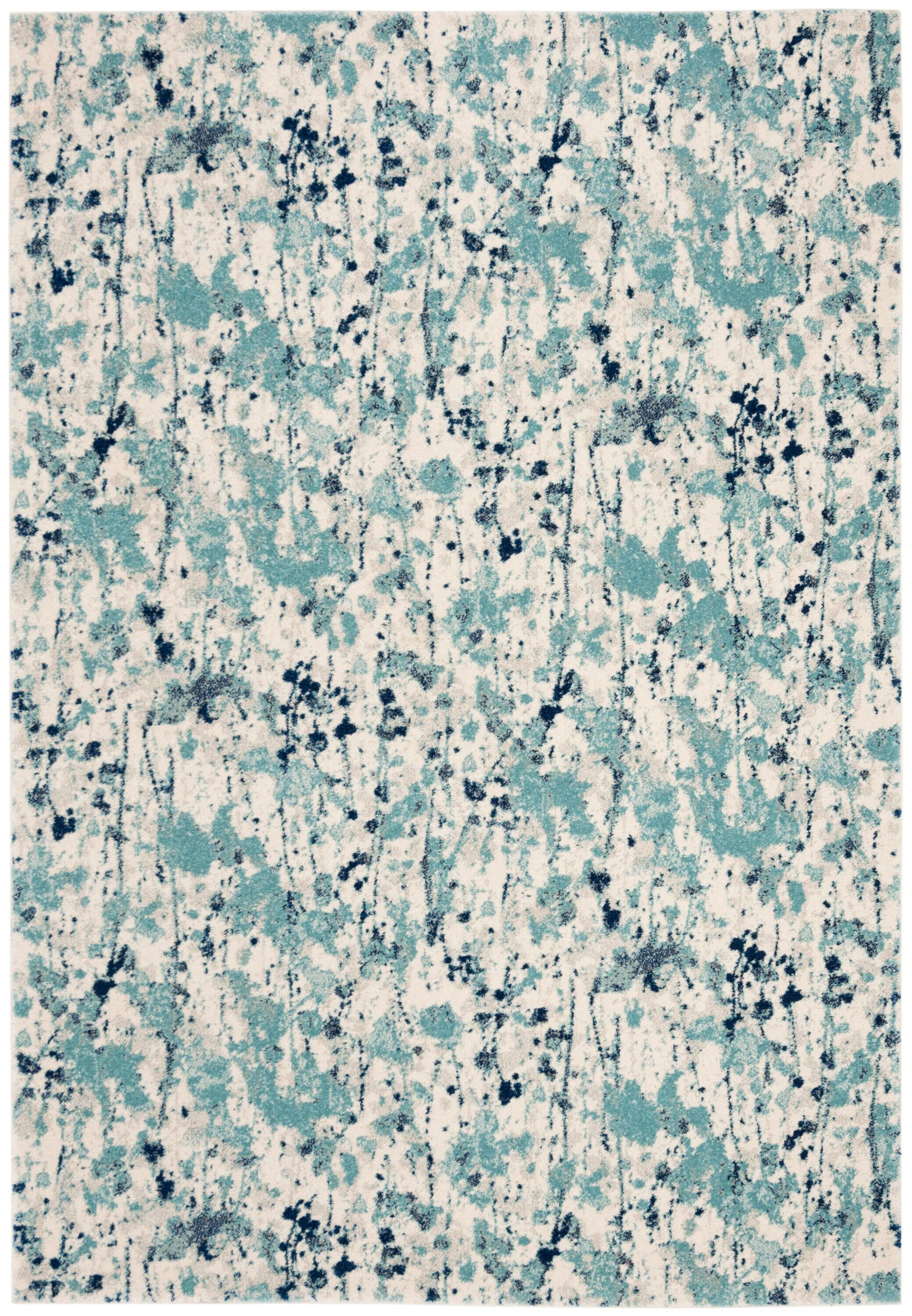 Evoke EVK284 Power Loomed Indoor Area Rug - Ivory/Blue - 4'x6' - Safavieh