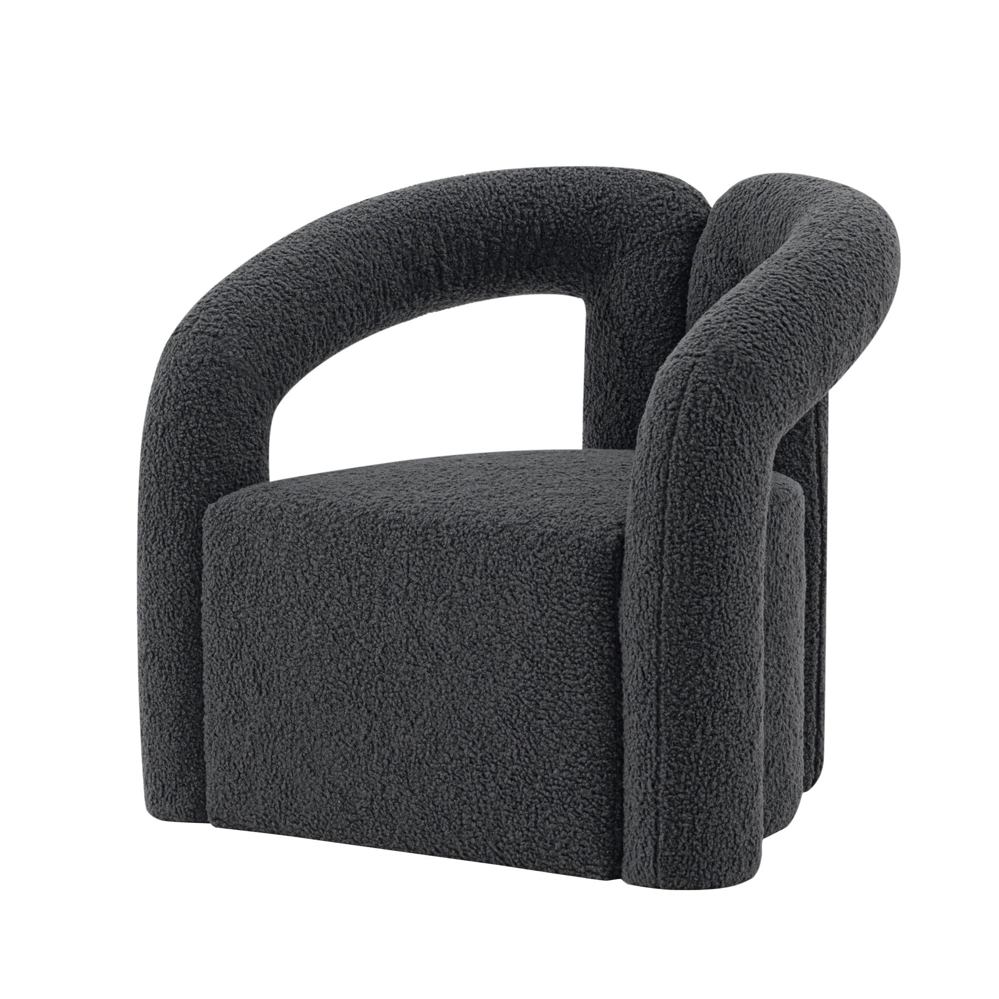 Darian Modern Boucle Upholstered Accent Chair Black - Manhattan Comfort