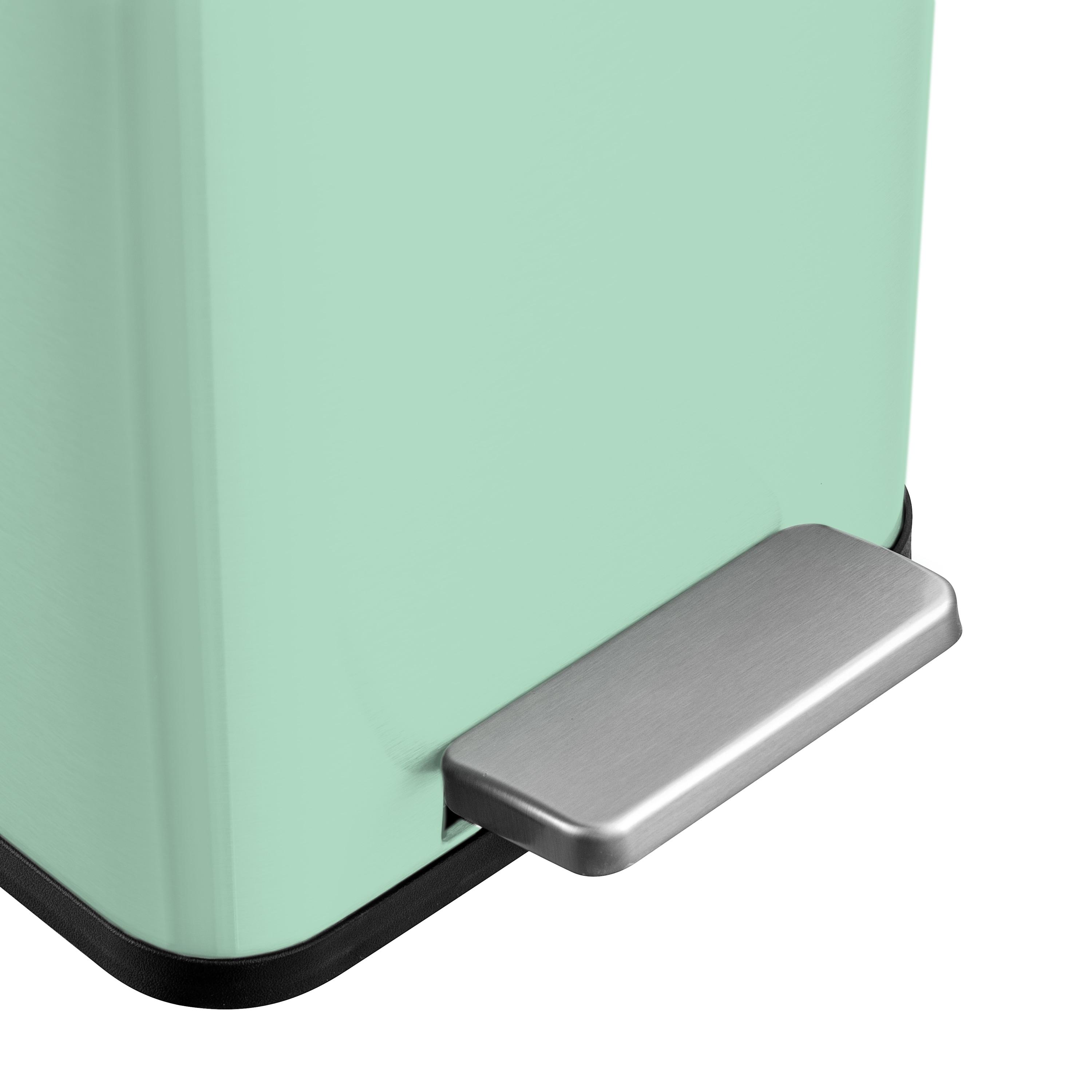 Wayfair Basics® 2.6 Gallon Stainless Steel Rectangular Step On Bathroom Trash Can
