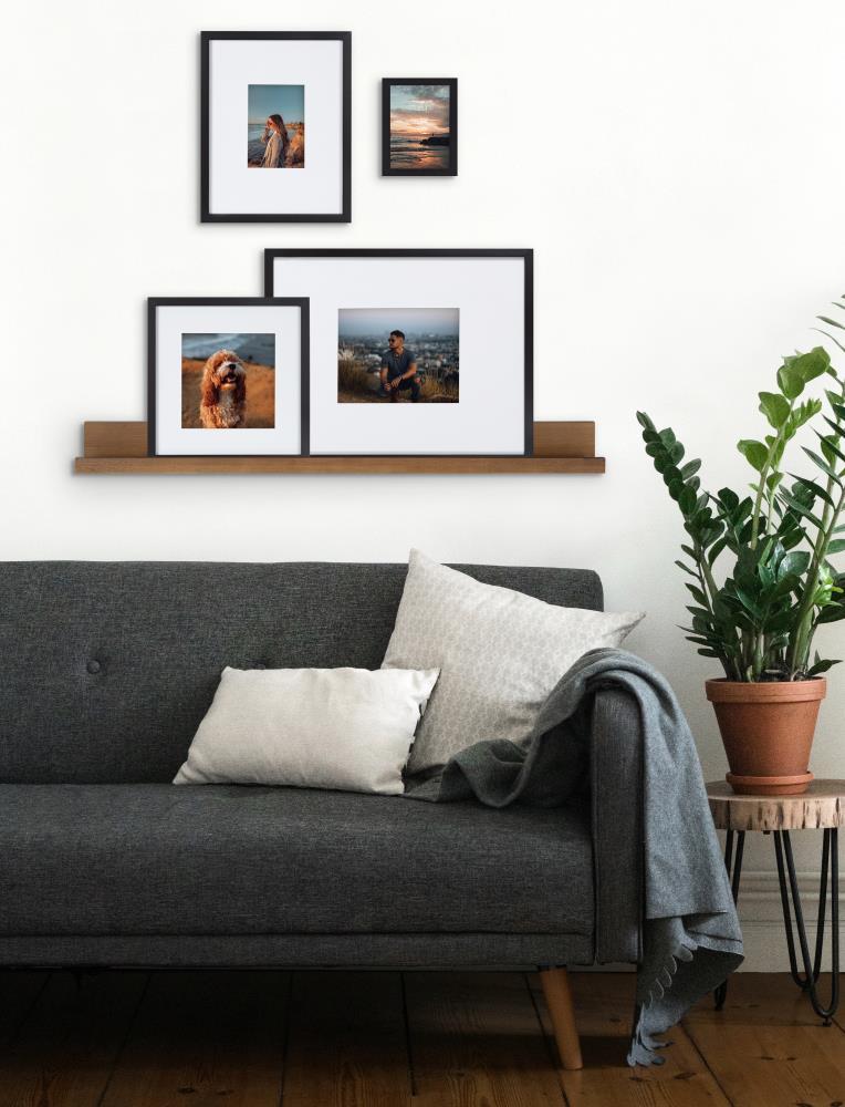 5pc Gallery Frame Box Set Rustic Brown - Kate & Laurel All Things Decor: Wall Ledge, Wood Material, Multi-Size